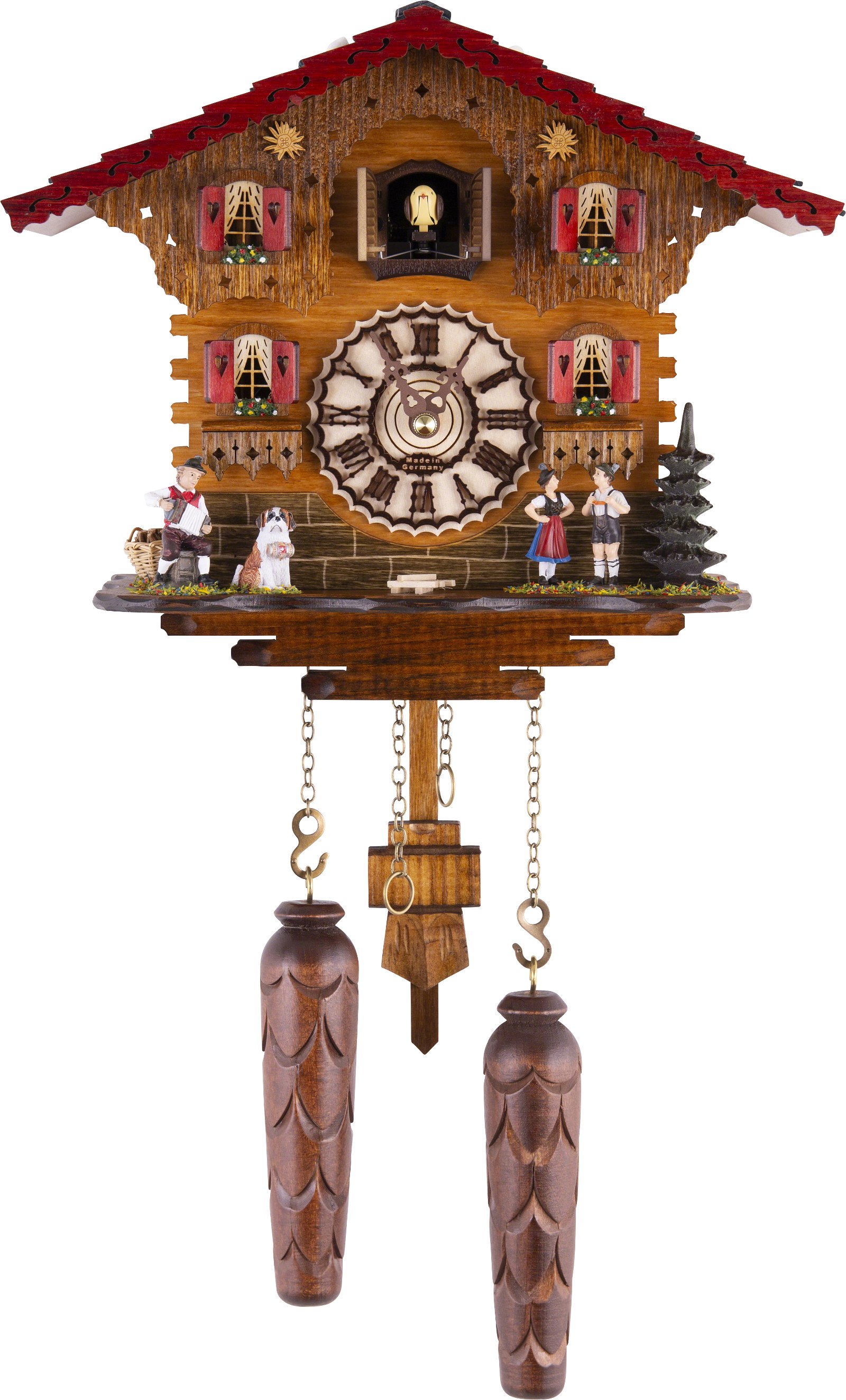 Cuckoo Clock Quartz-movement Chalet-Style 23cm by Trenkle Uhren