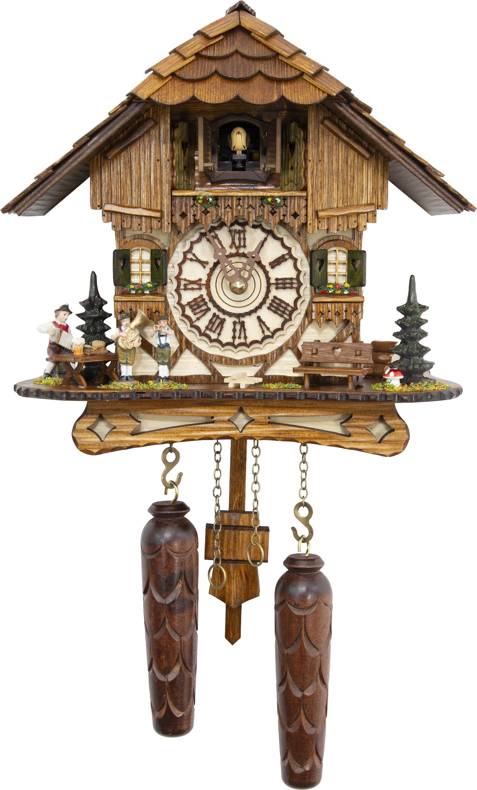 Cuckoo Clock Quartz-movement Chalet-Style 24cm by Trenkle Uhren