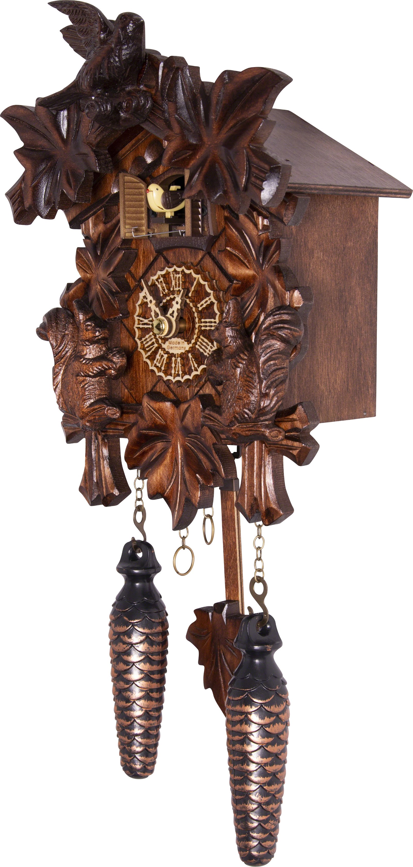 Cuckoo Clock Quartz-movement Carved-Style 24cm by Trenkle Uhren