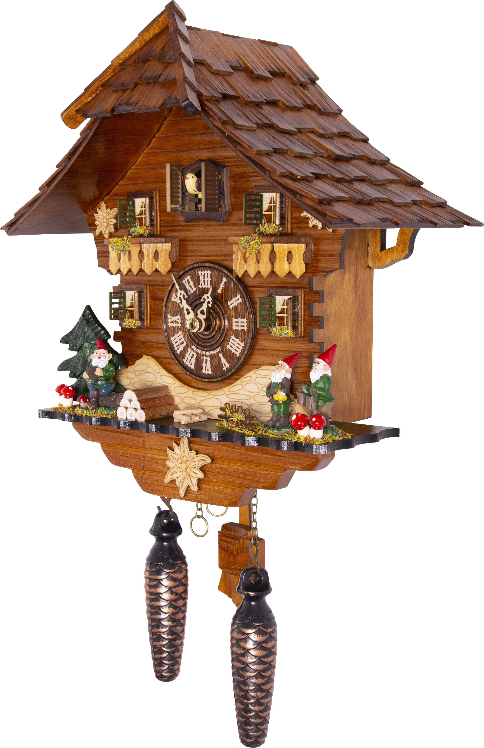 Cuckoo Clock Quartz-movement Chalet-Style 30cm by Trenkle Uhren