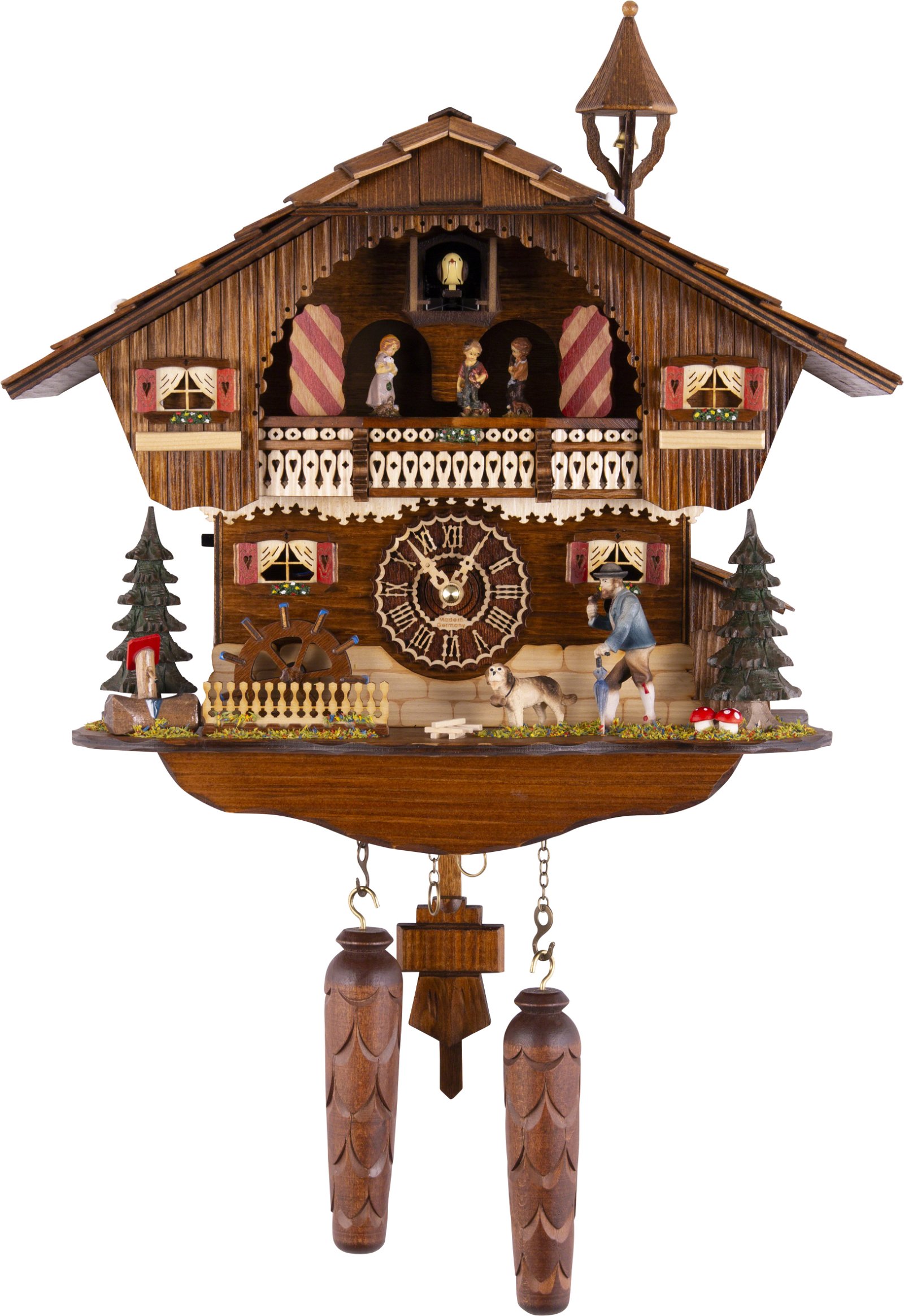 Cuckoo Clock Quartz-movement Chalet-Style 35cm by Trenkle Uhren