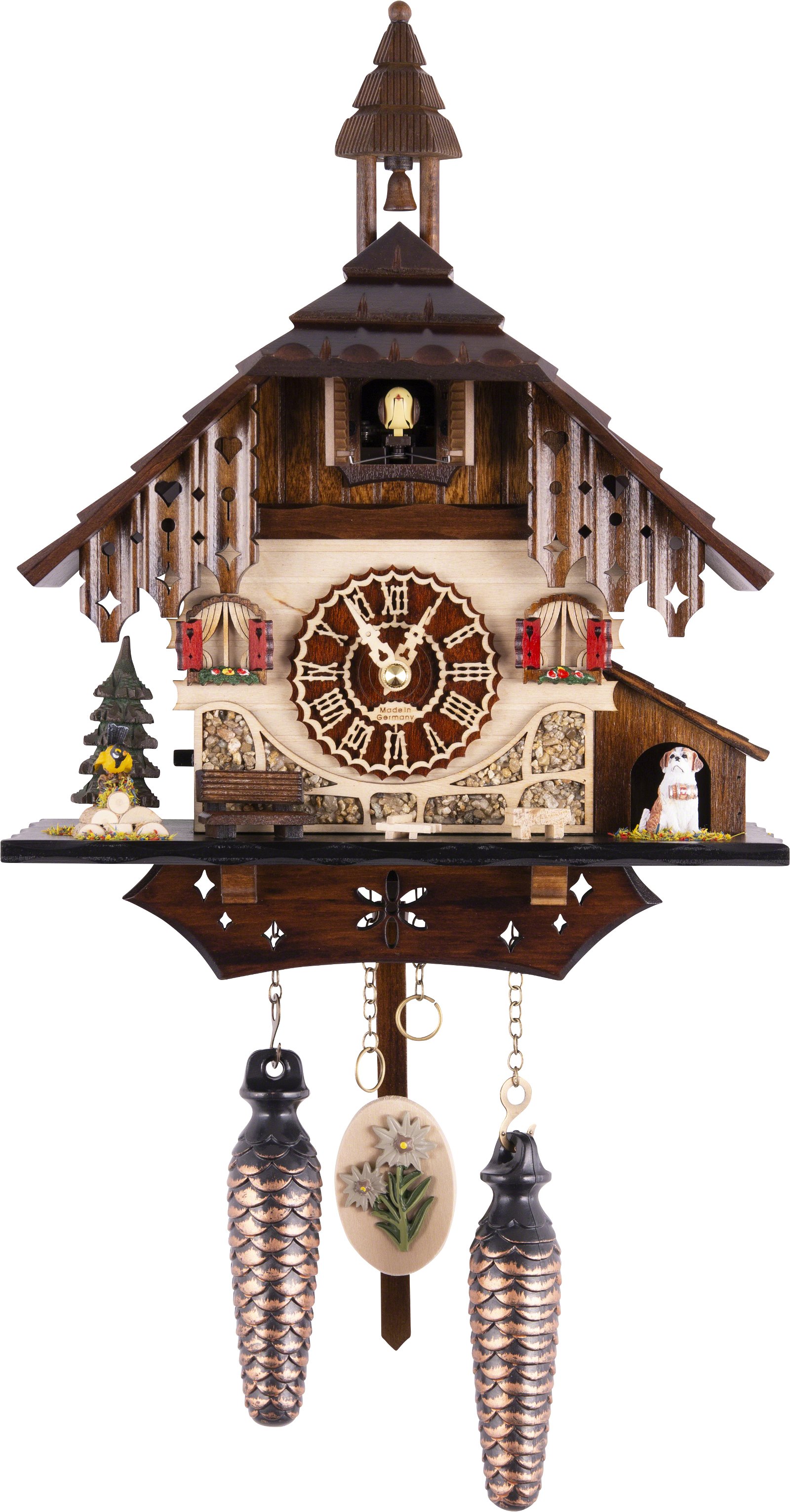 Cuckoo Clock Quartz-movement Chalet-Style 31cm by Trenkle Uhren