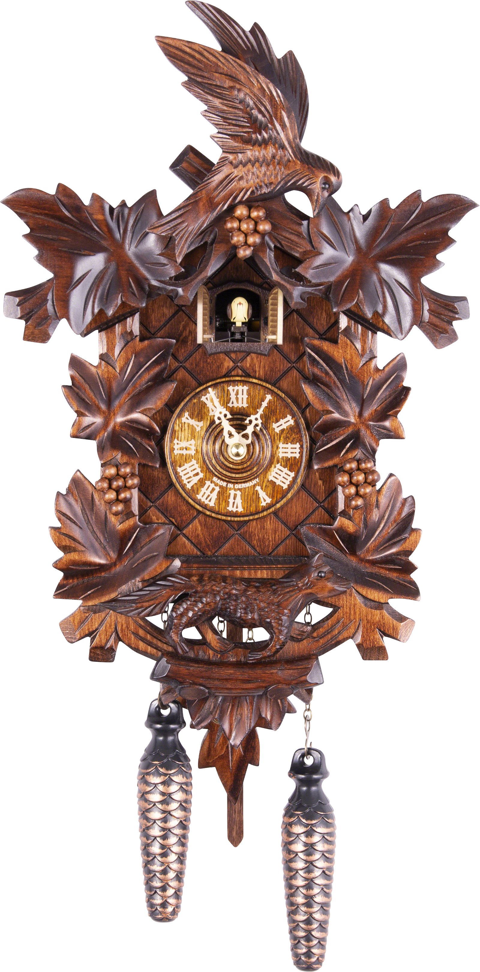 Cuckoo Clock Quartz-movement Carved-Style 40cm by Trenkle Uhren