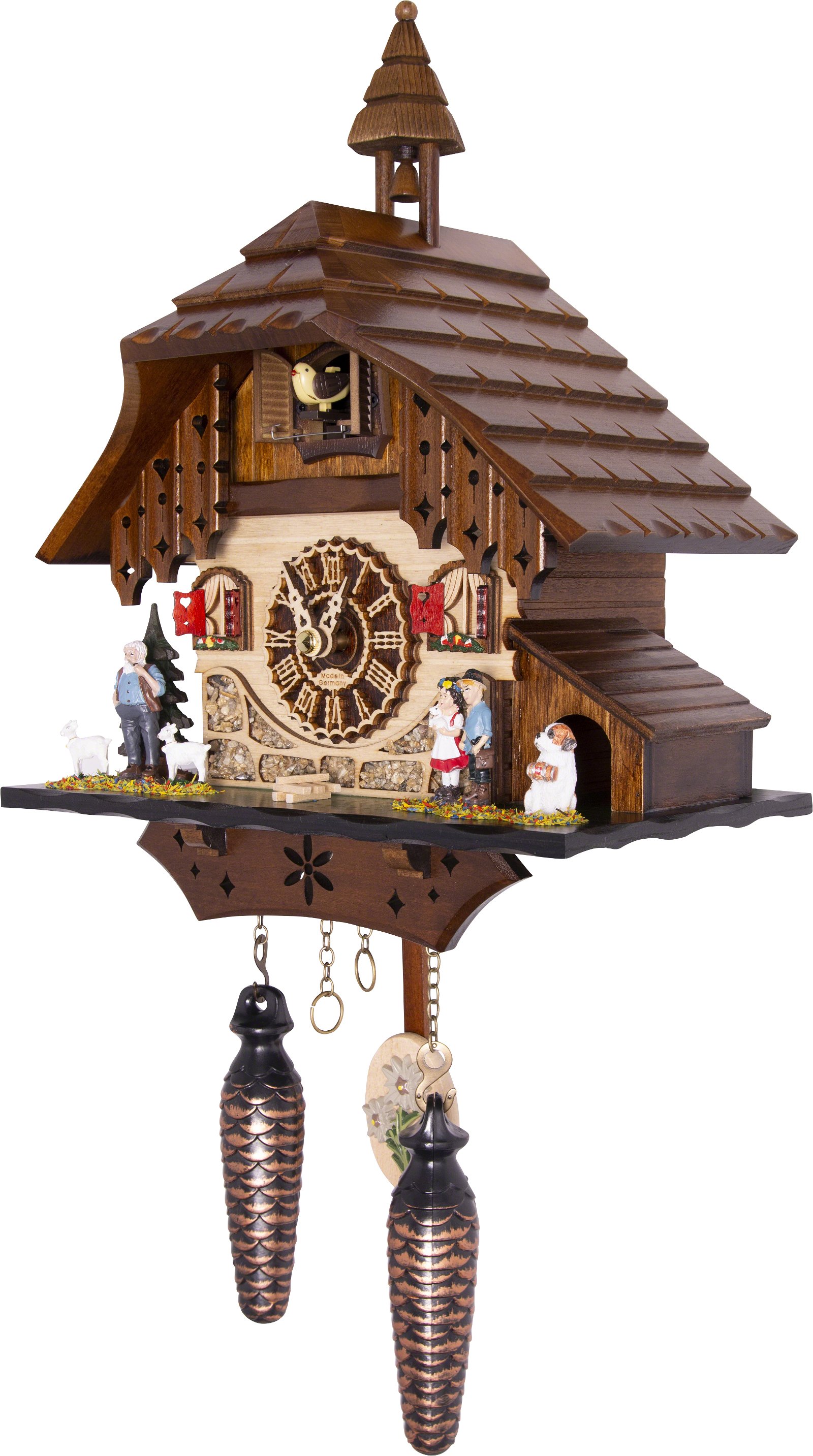 Cuckoo Clock Quartz-movement Chalet-Style 31cm by Trenkle Uhren