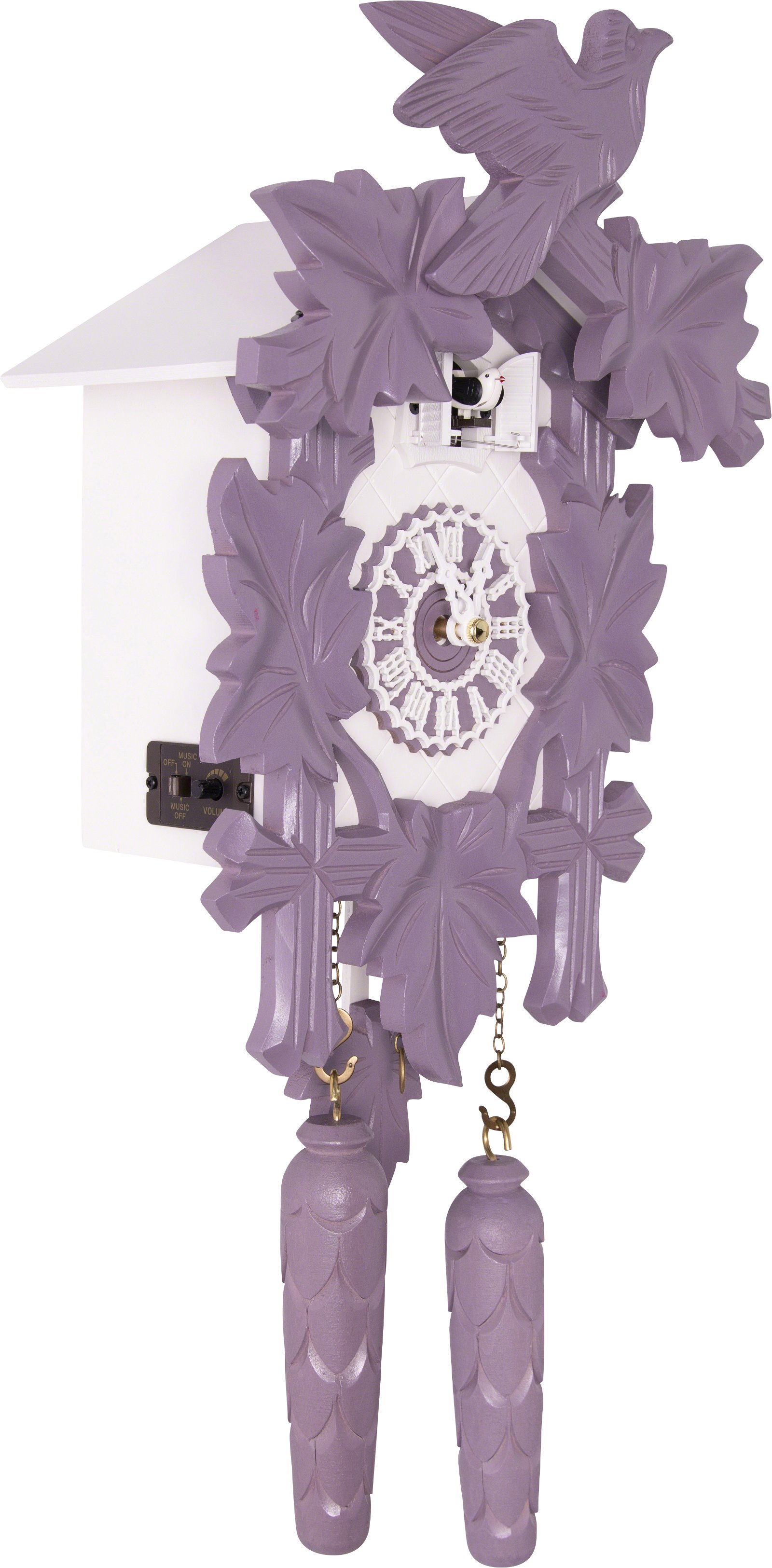 Cuckoo Clock Quartz-movement Modern-Art-Style 35cm by Trenkle Uhren