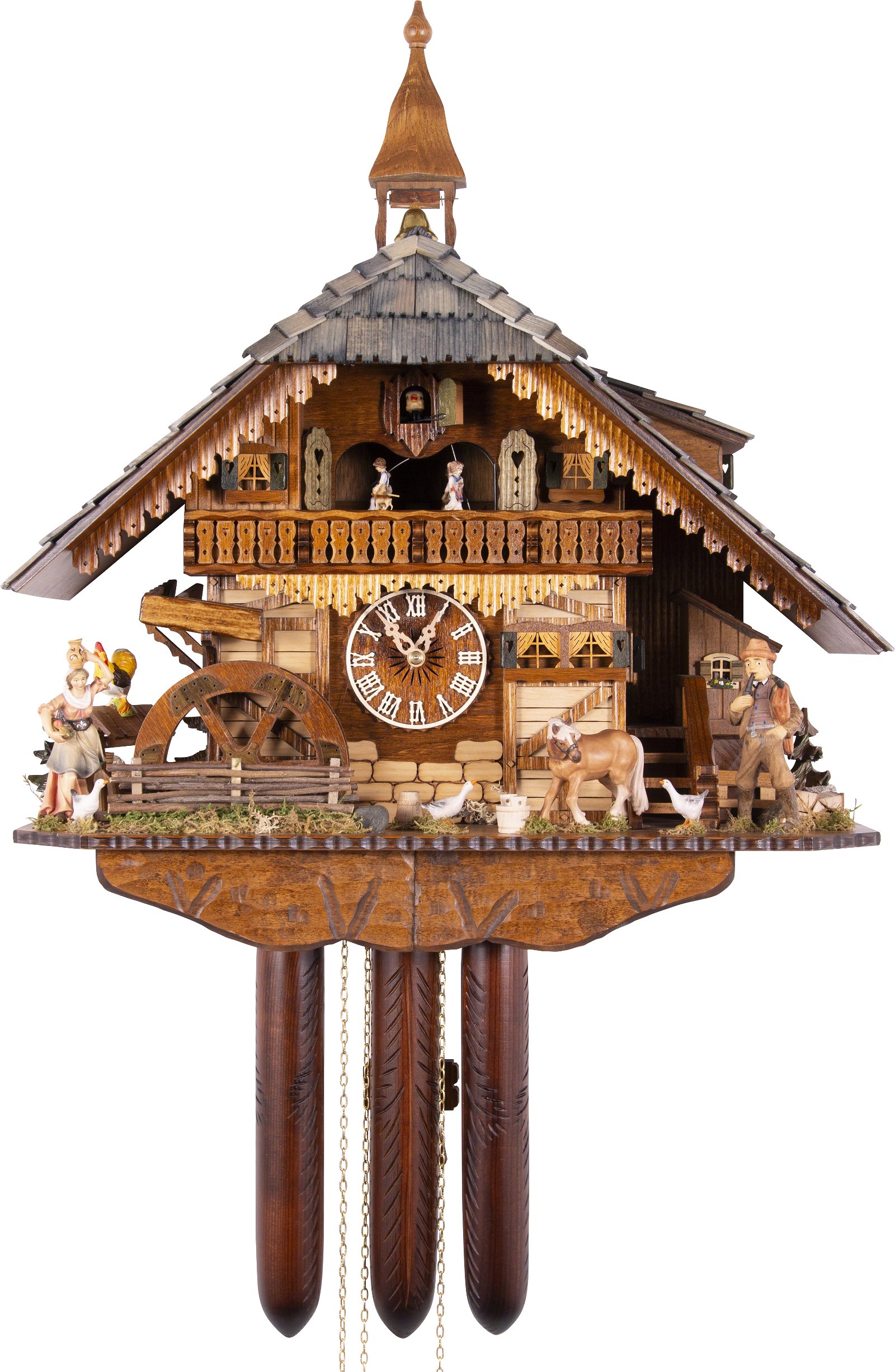 Cuckoo Clock 8-day-movement Chalet-Style 56cm by Rombach & Haas