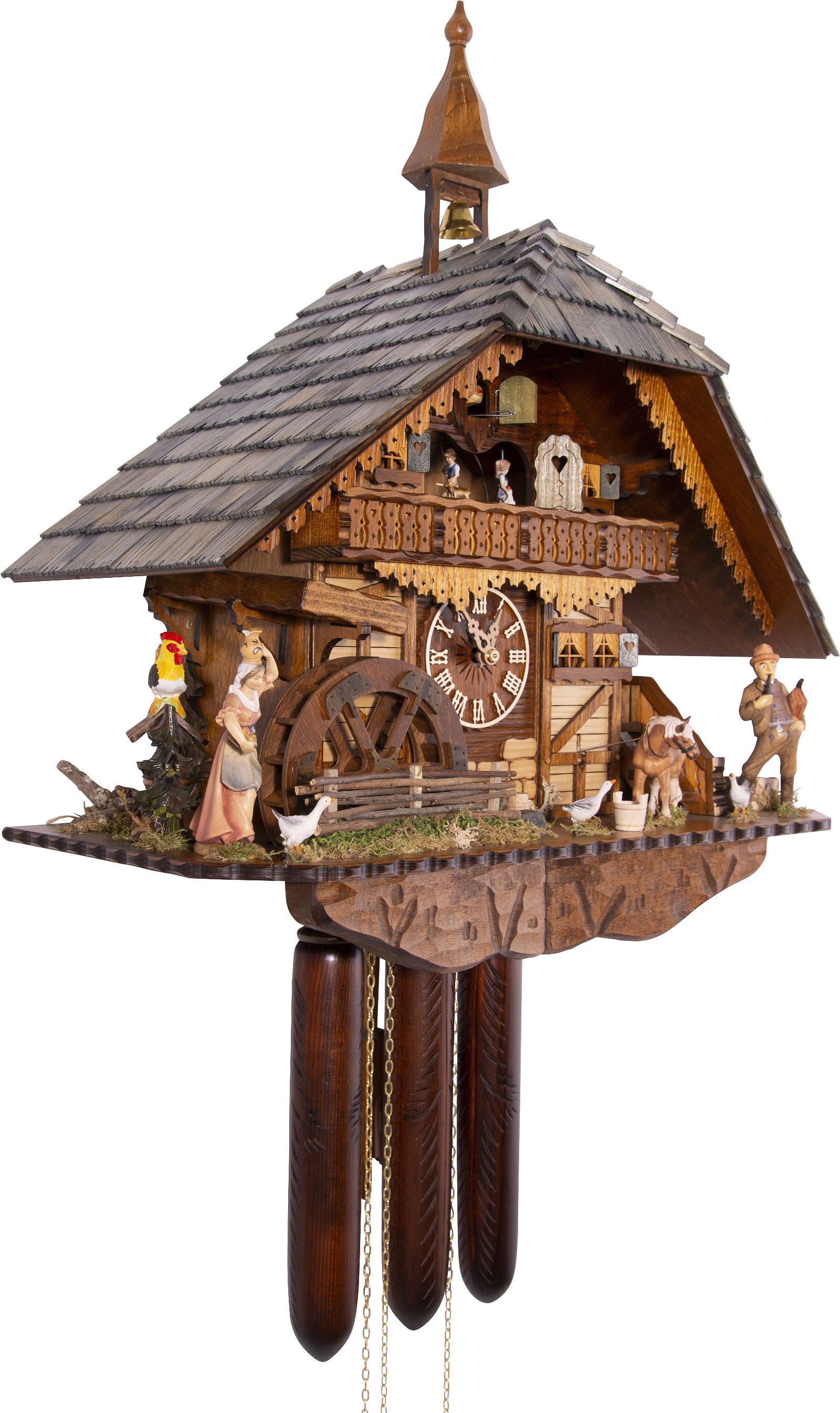 Cuckoo Clock 8-day-movement Chalet-Style 56cm by Rombach & Haas