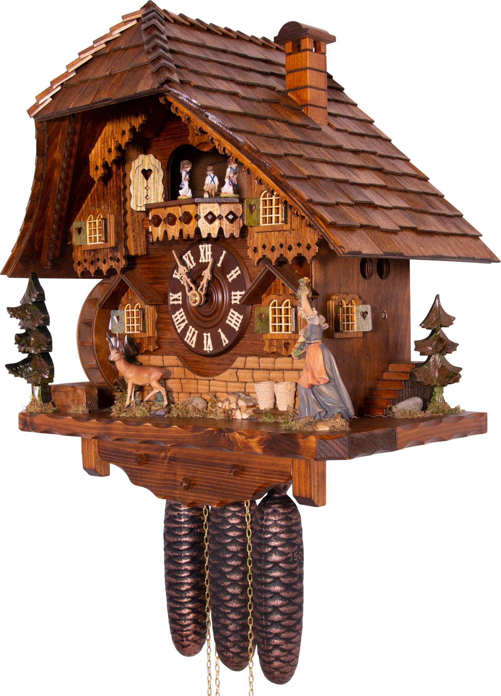 Cuckoo Clock 8-day-movement Chalet-Style 42cm by Rombach & Haas
