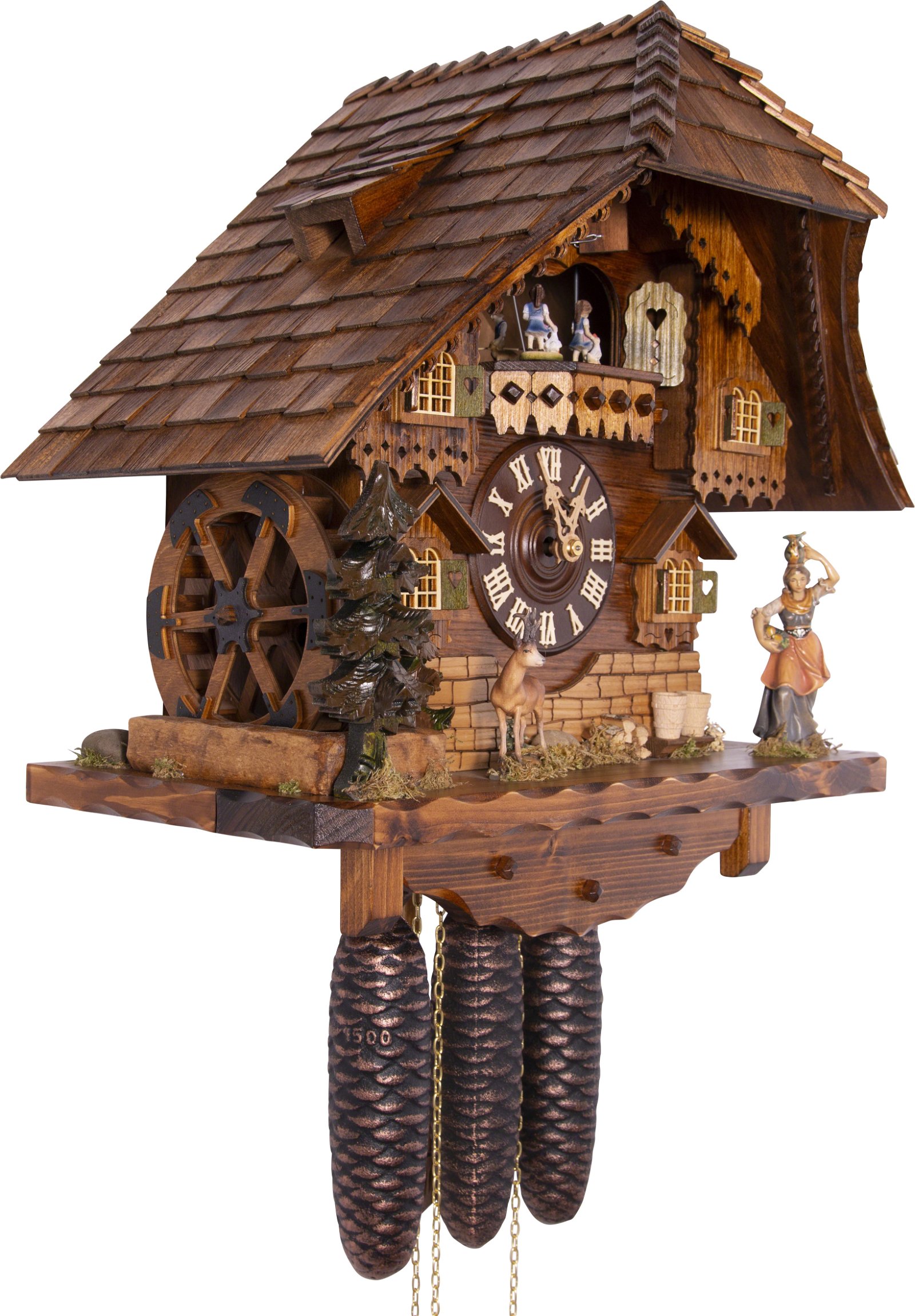 Cuckoo Clock 8-day-movement Chalet-Style 42cm by Rombach & Haas