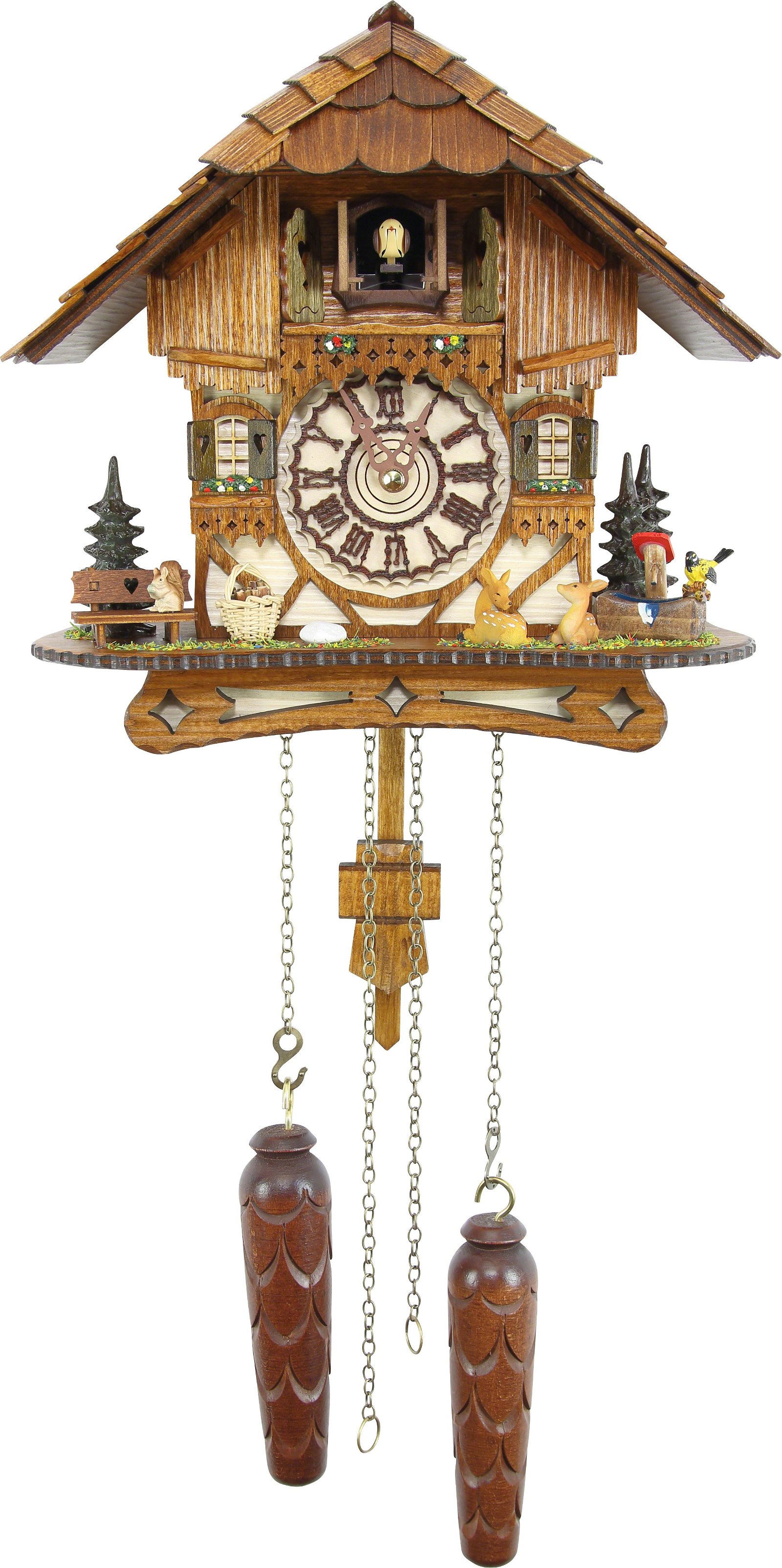 Chalet Hermle Heinrich Chalet Cuckoo Clock with St Bernard 