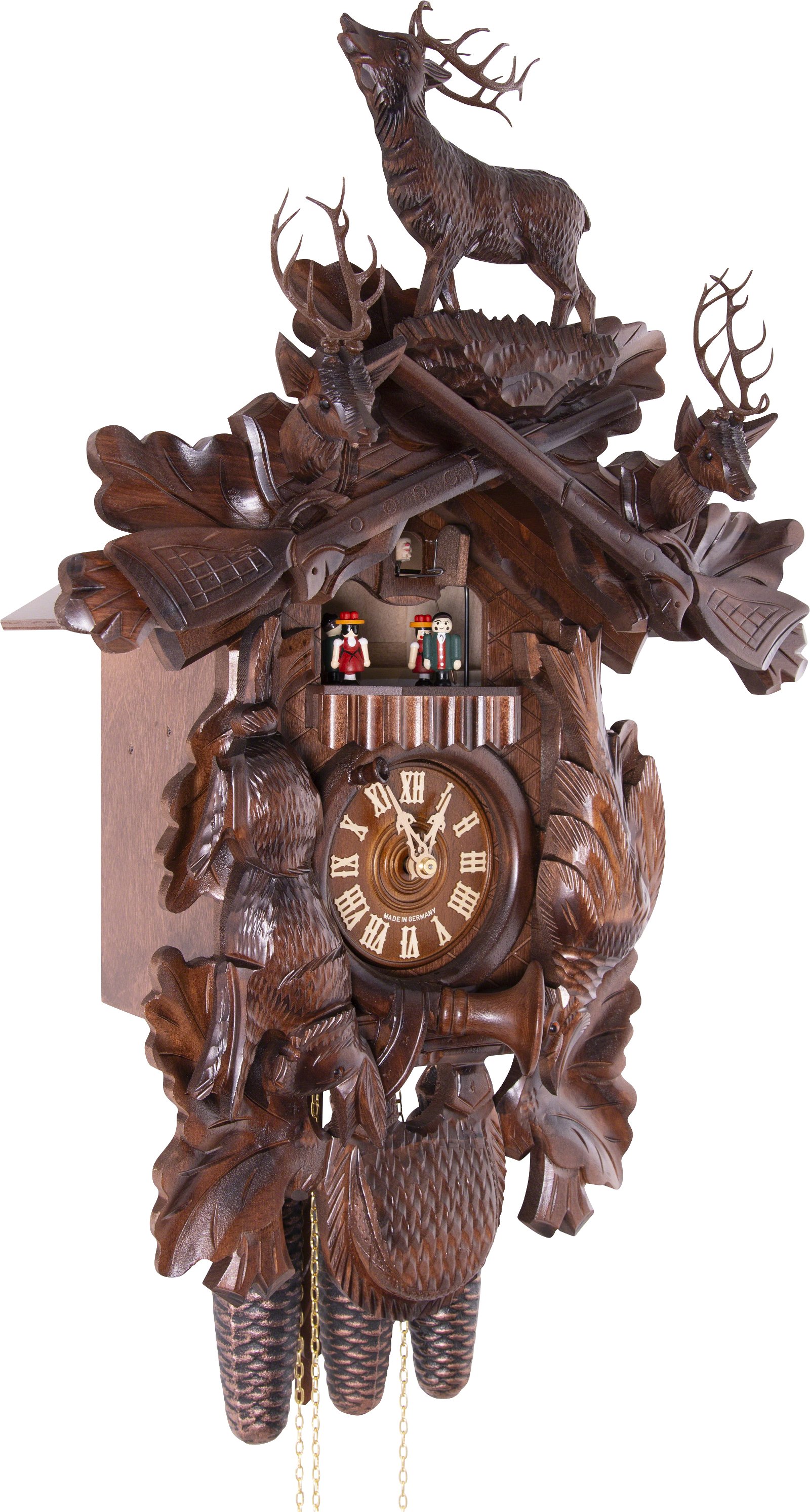 Cuckoo Clock 8-day-movement Carved-Style 60cm by Hekas