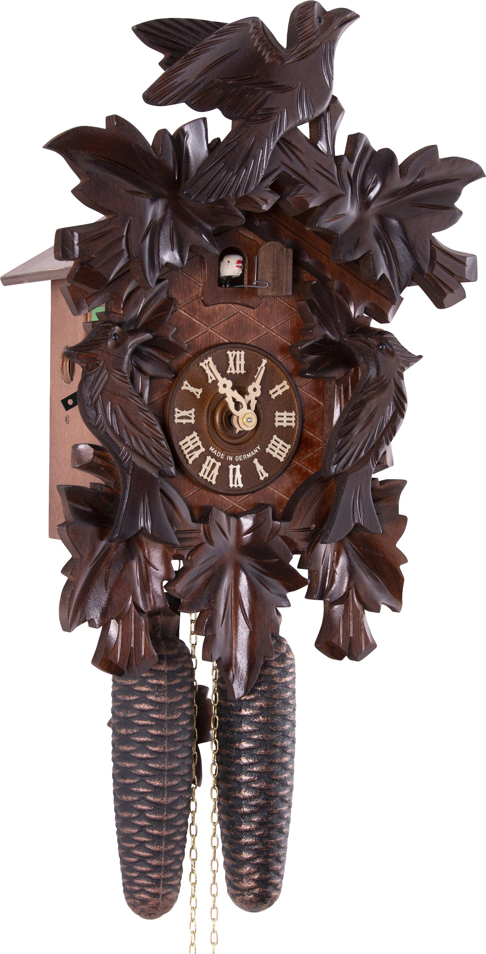 Cuckoo Clock 8-day-movement Carved-Style 34cm by Hekas