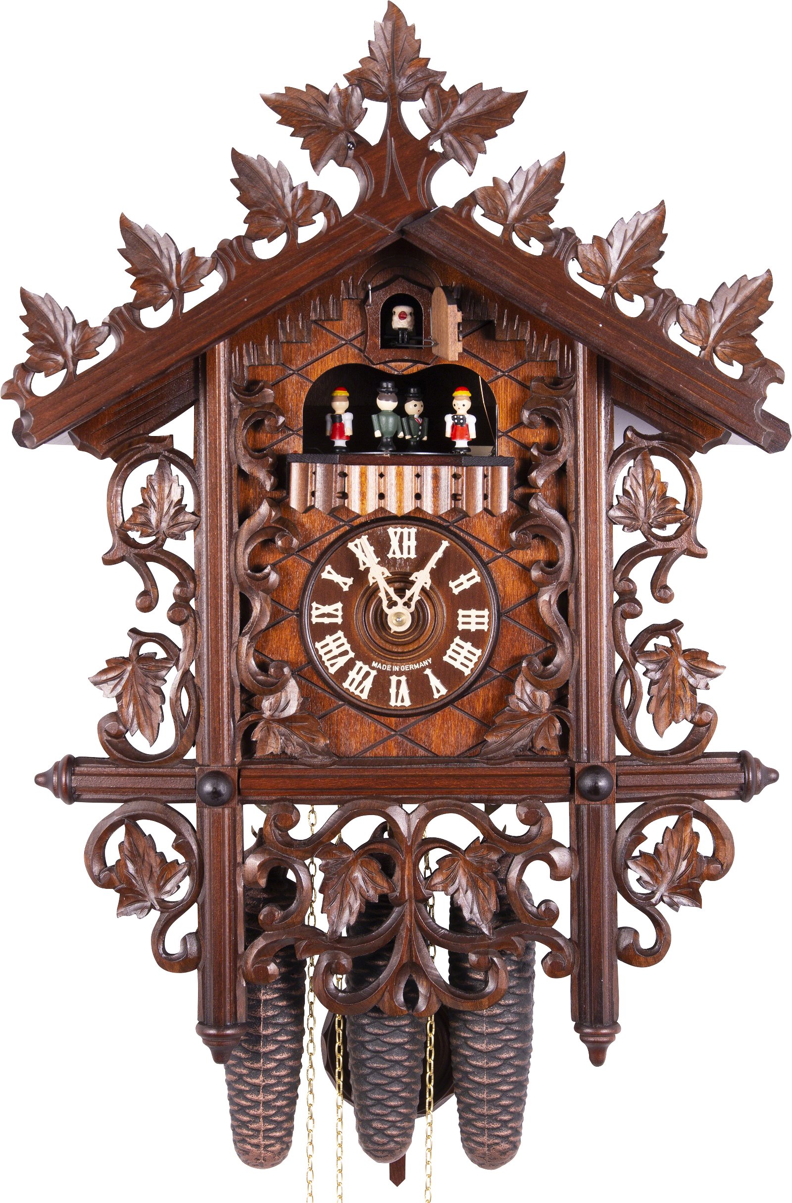 Antique replica clock 8-day-movement 49cm by Hekas