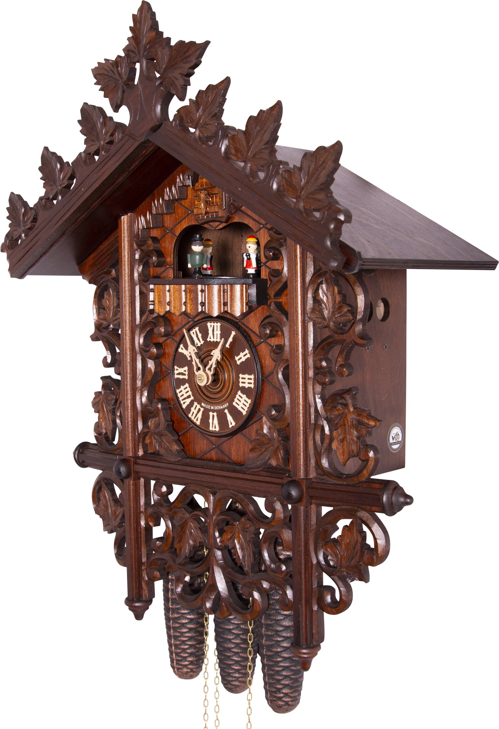 Antique replica clock 8-day-movement 49cm by Hekas