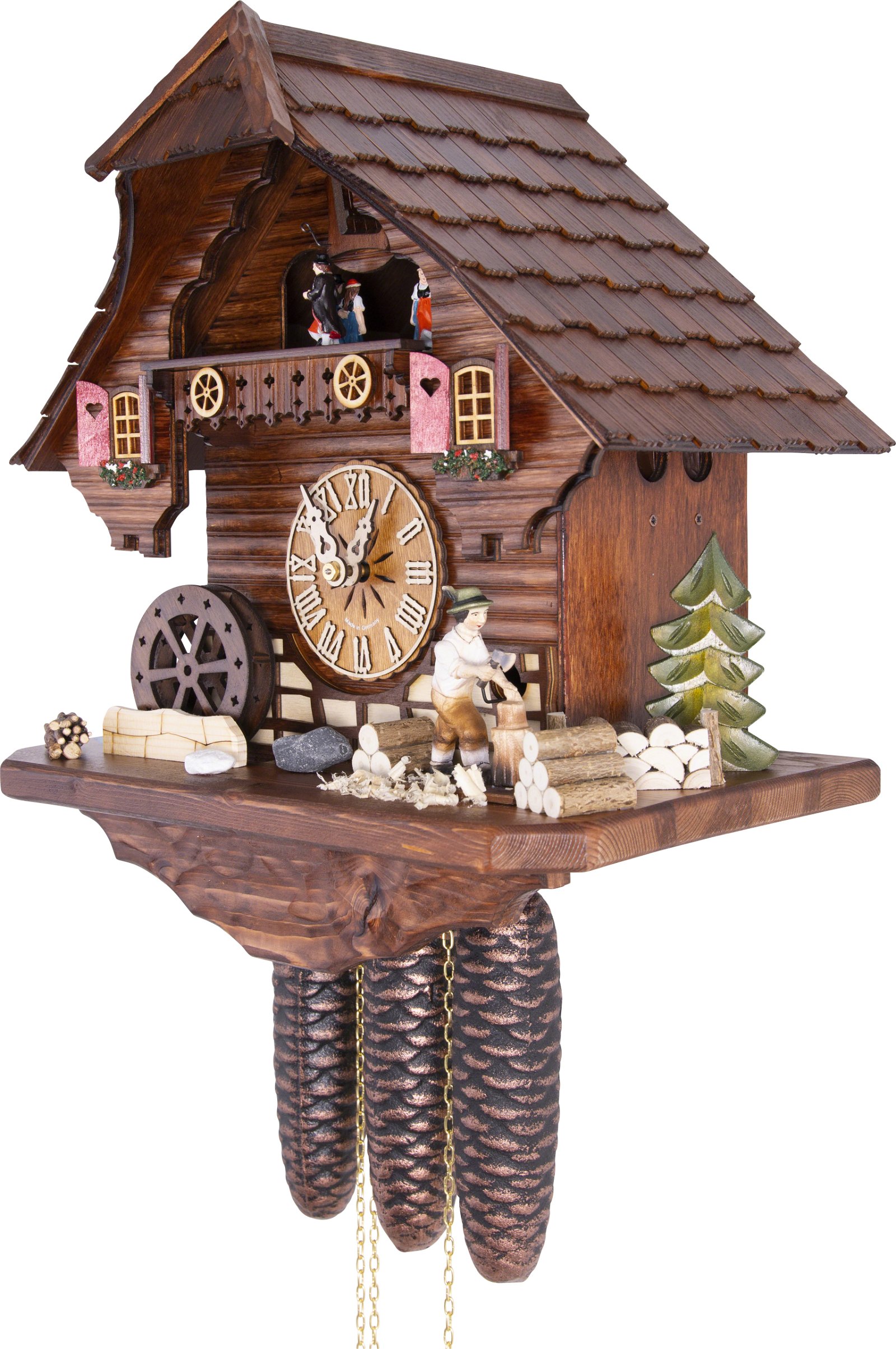 Cuckoo Clock 8-day-movement Chalet-Style 36cm by Hekas
