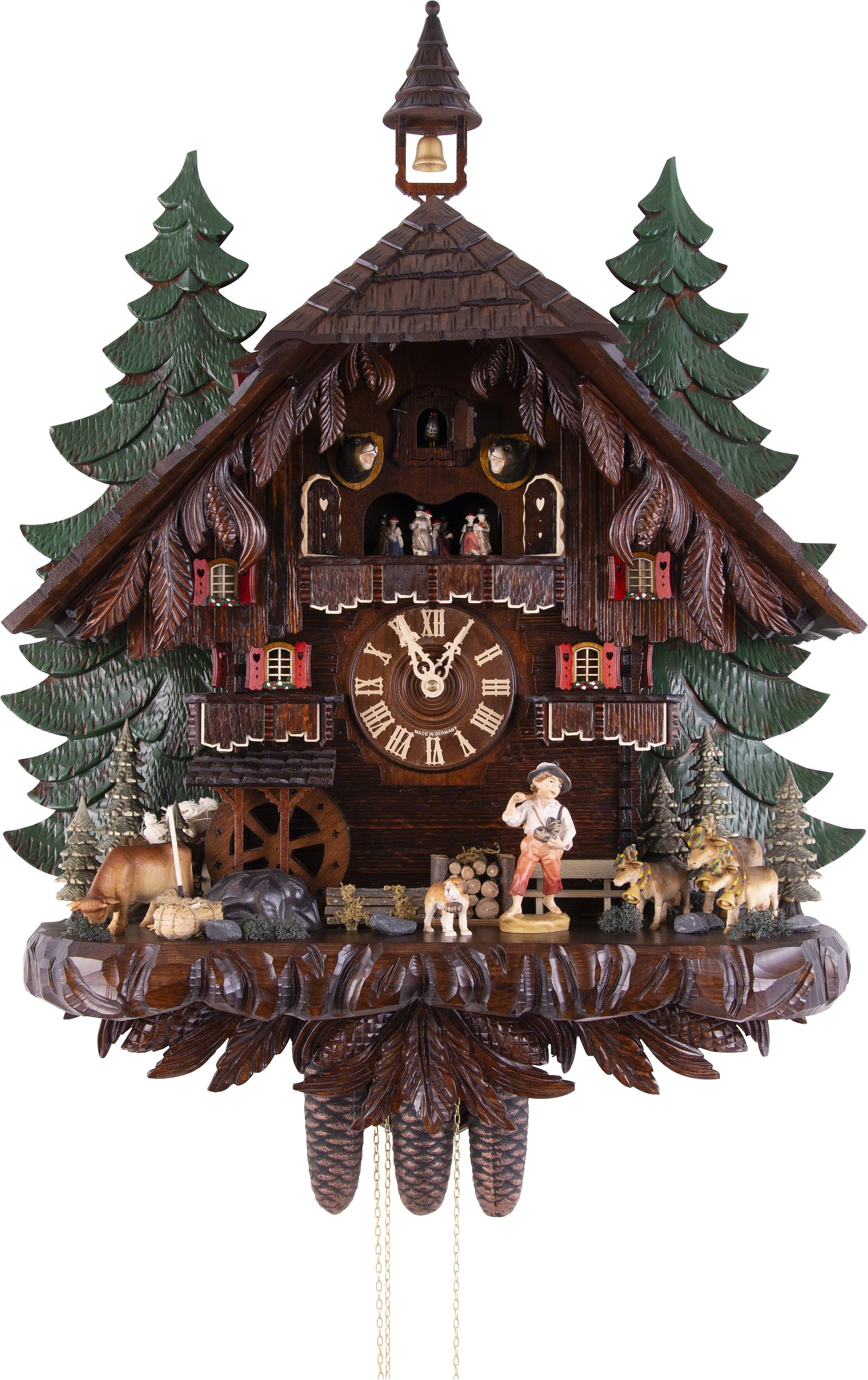 Cuckoo Clock 8-day-movement Chalet-Style 76cm by Hekas