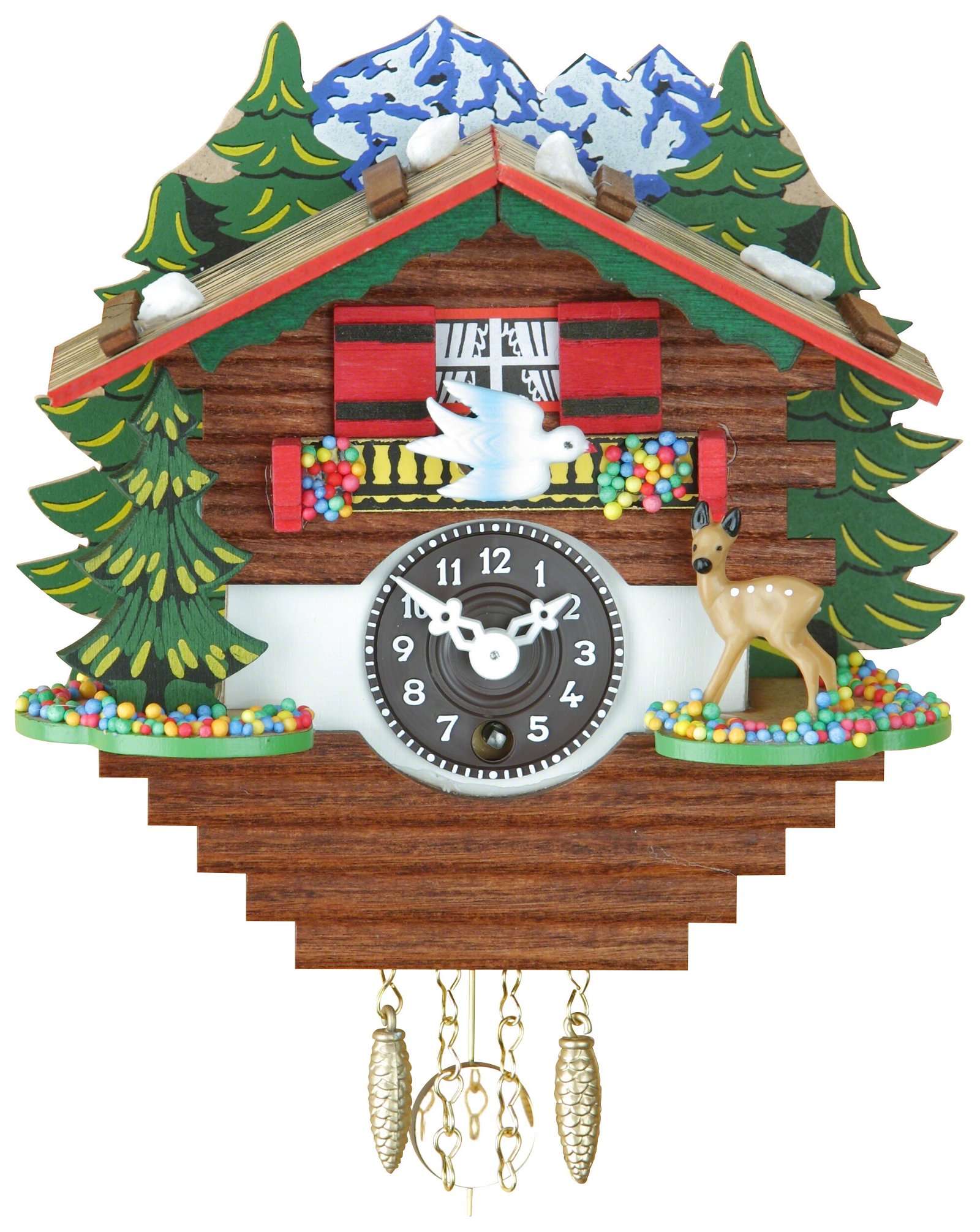 Black Forest Pendulum Clock Quartz-movement 14cm by Trenkle Uhren