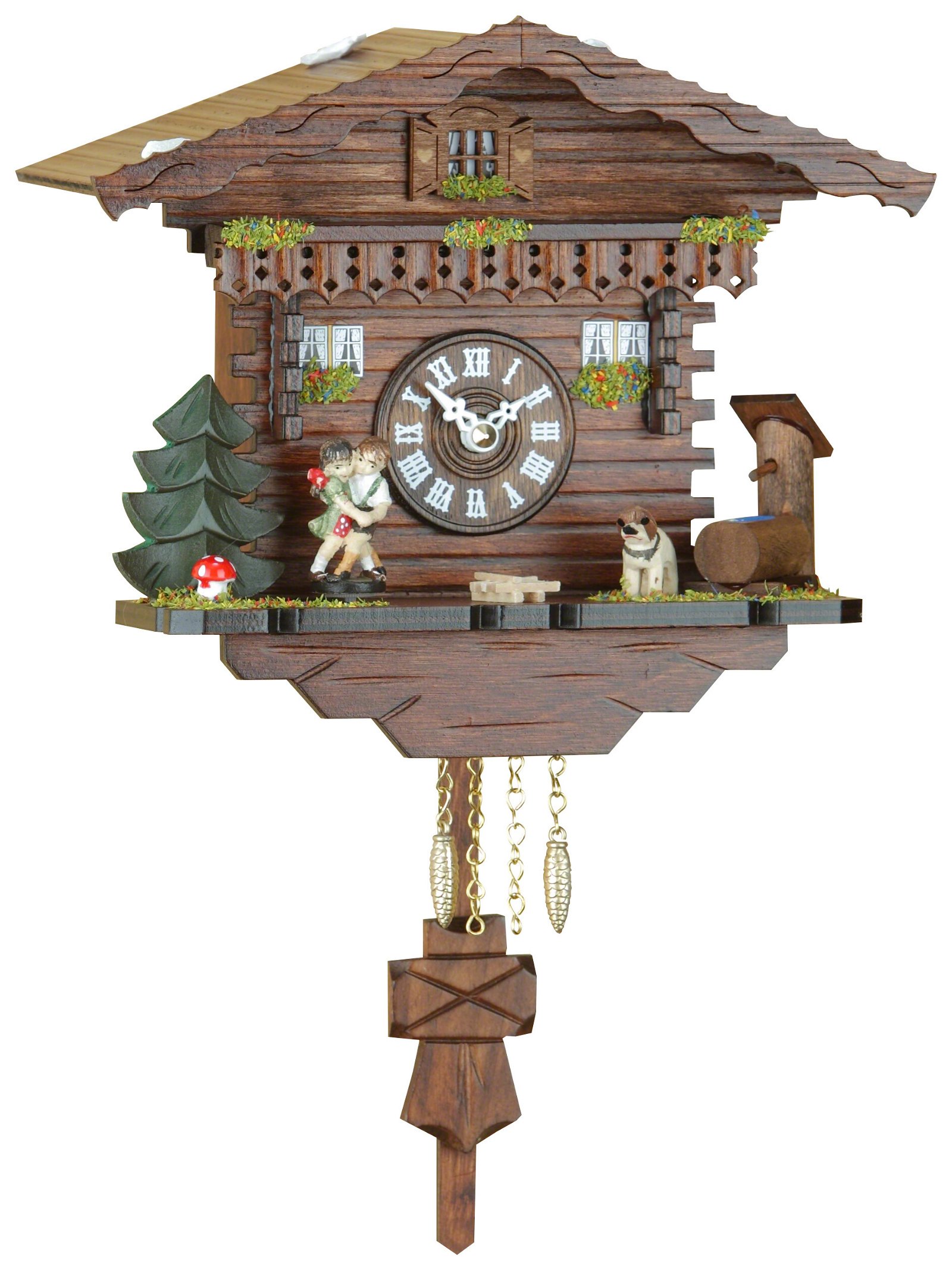 Black Forest Pendulum Clock Quartz-movement 18cm by Trenkle Uhren