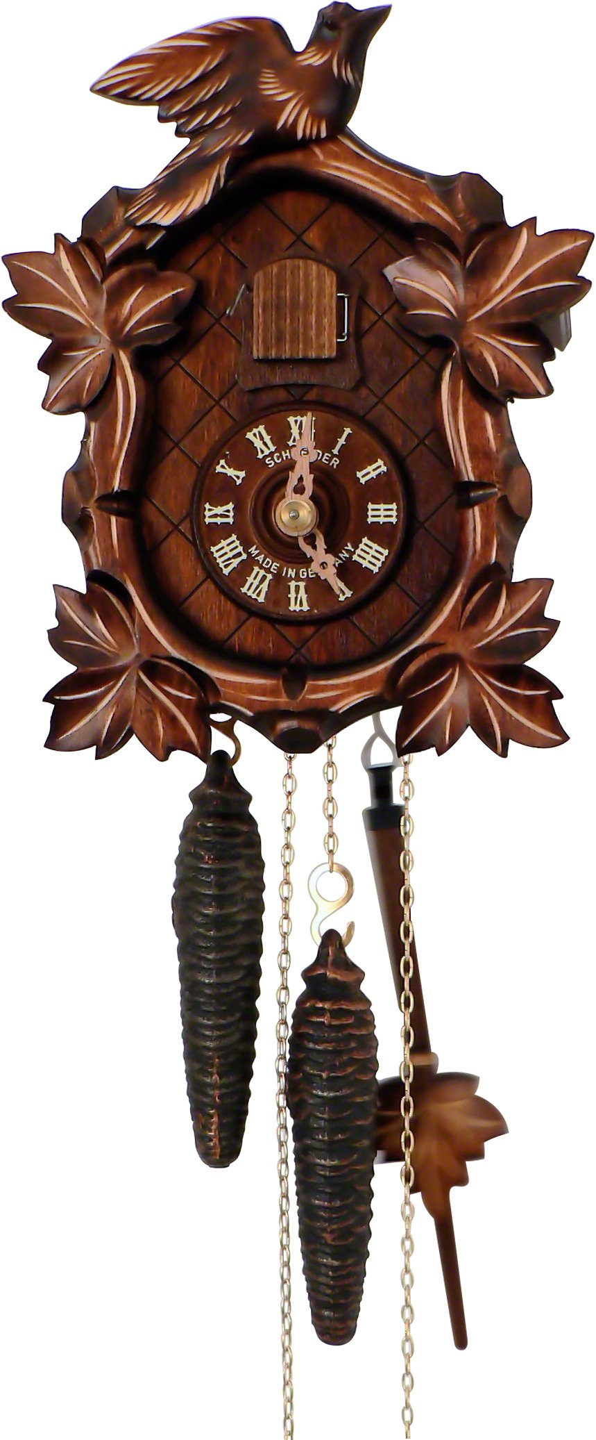 Cuckoo Clock 1-day-movement Carved-Style 20cm by Anton Schneider