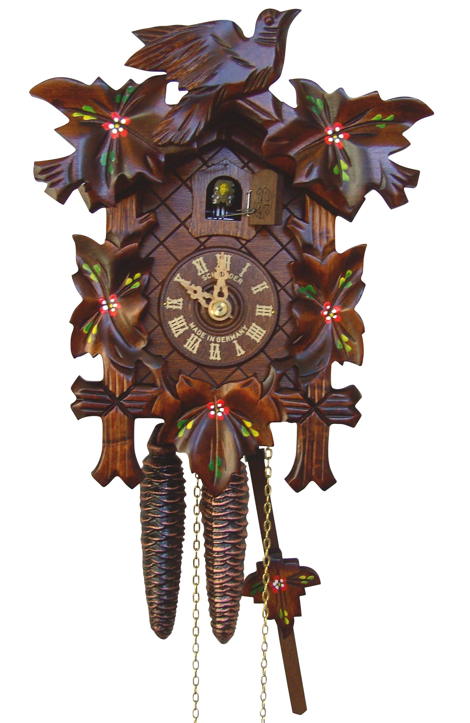 Cuckoo Clock 1-day-movement Carved-Style 23cm by Anton Schneider