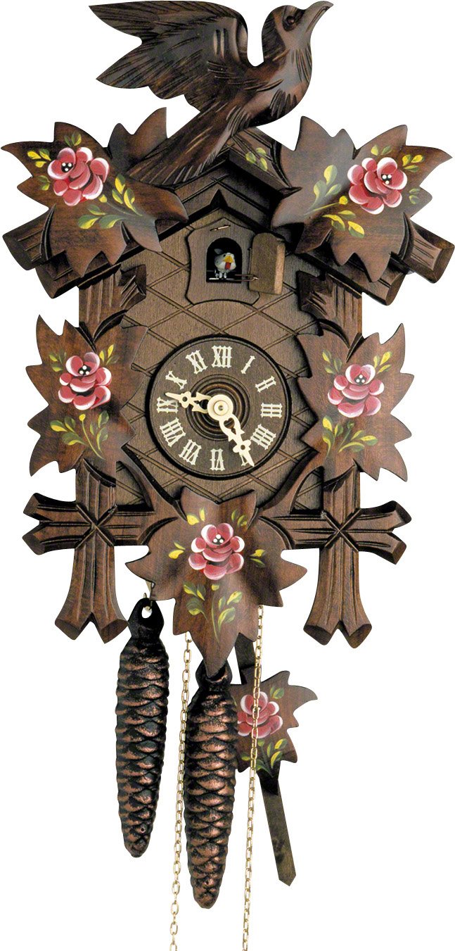 Cuckoo Clock 1-day-movement Carved-Style 23cm by Hekas