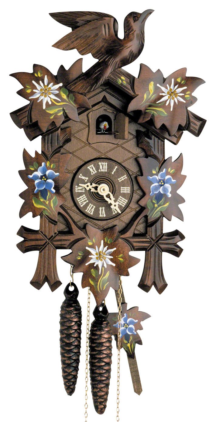 Cuckoo Clock 1-day-movement Carved-Style 23cm by Hekas