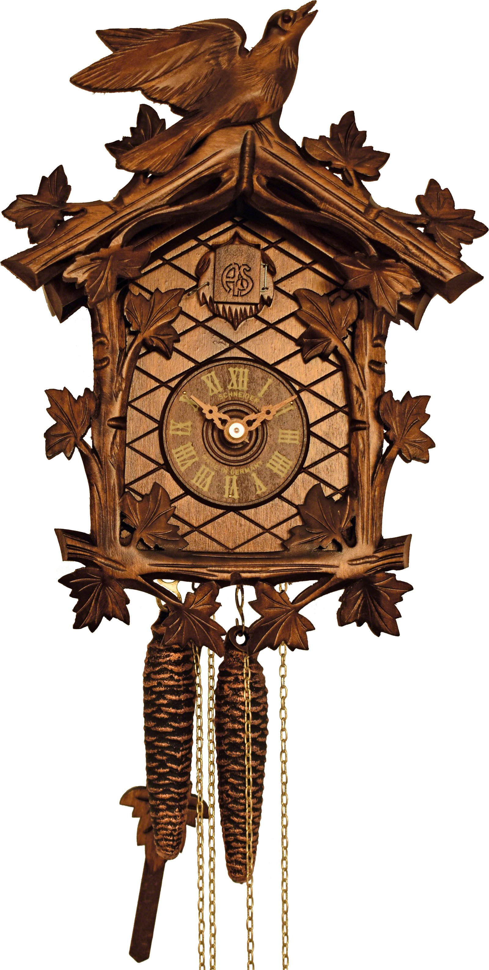 Cuckoo Clock 1-day-movement Carved-Style 27cm by Anton Schneider