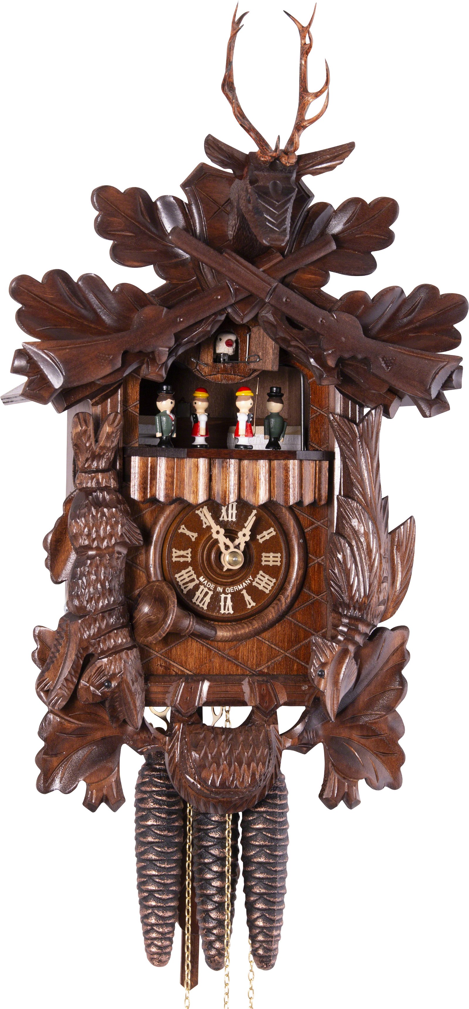 Cuckoo Clock 1-day-movement Carved-Style 40cm by Hekas