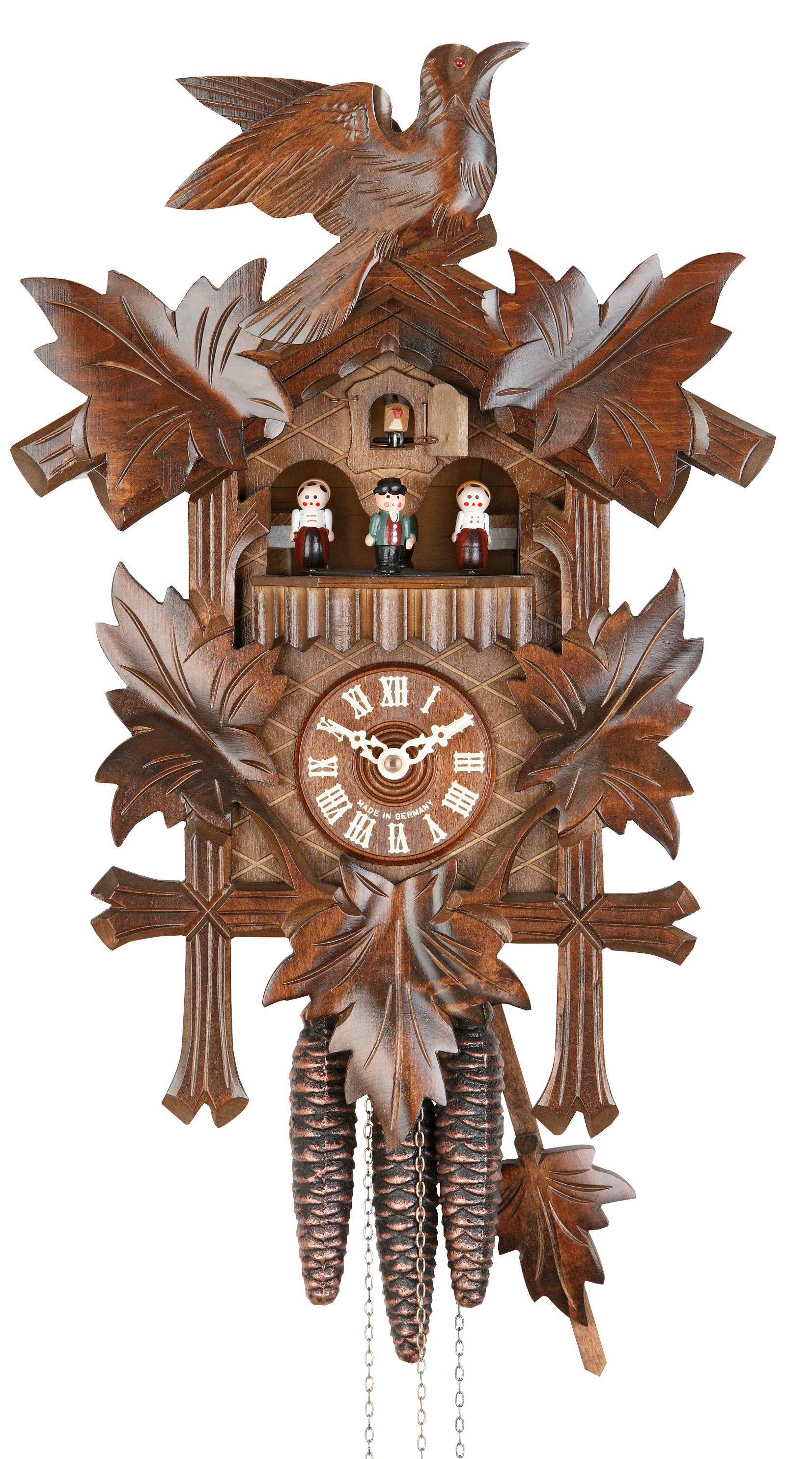 Cuckoo Clock 1-day-movement Carved-Style 40cm by Hekas
