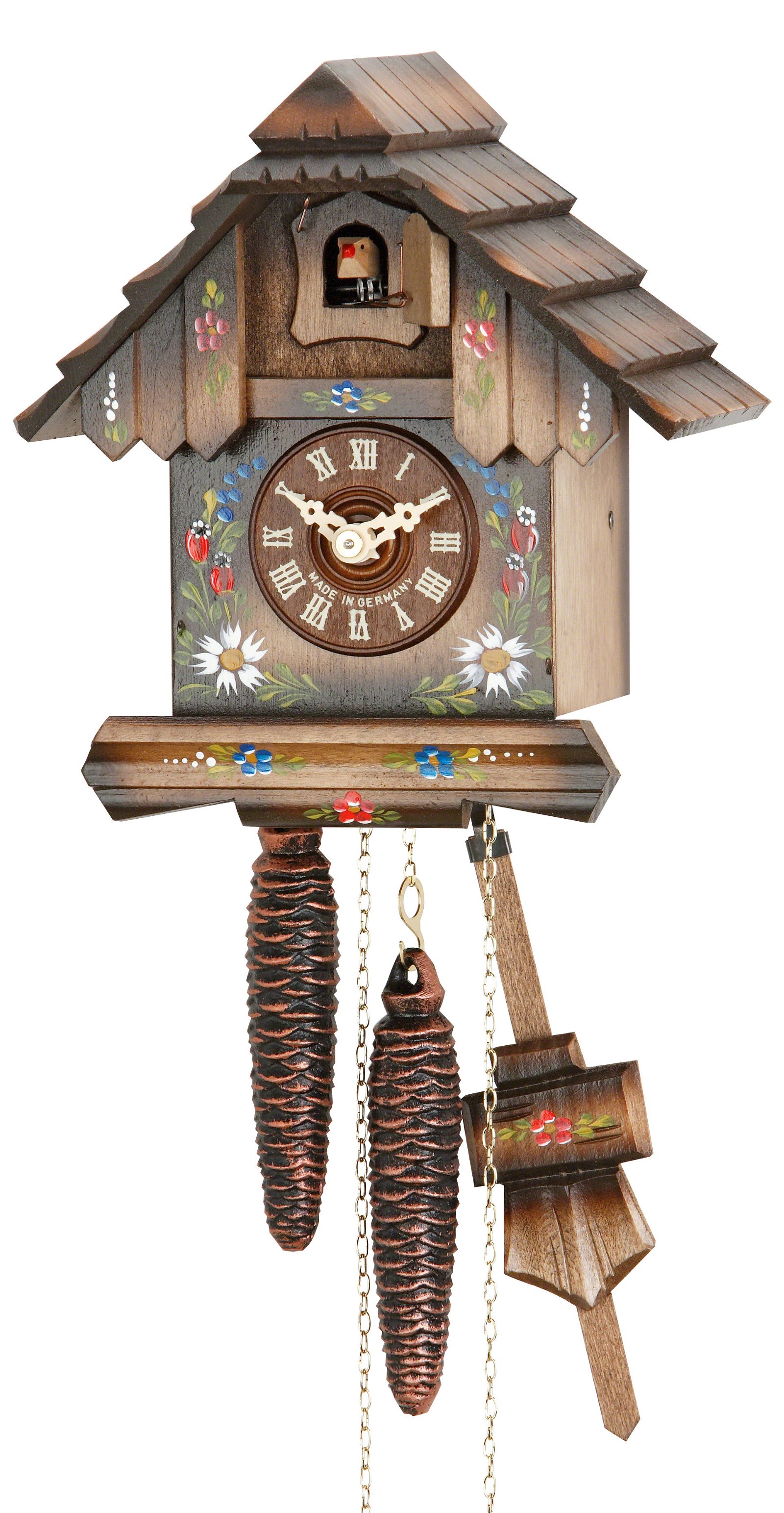 Cuckoo Clock 1-day-movement Chalet-Style 20cm by Hekas