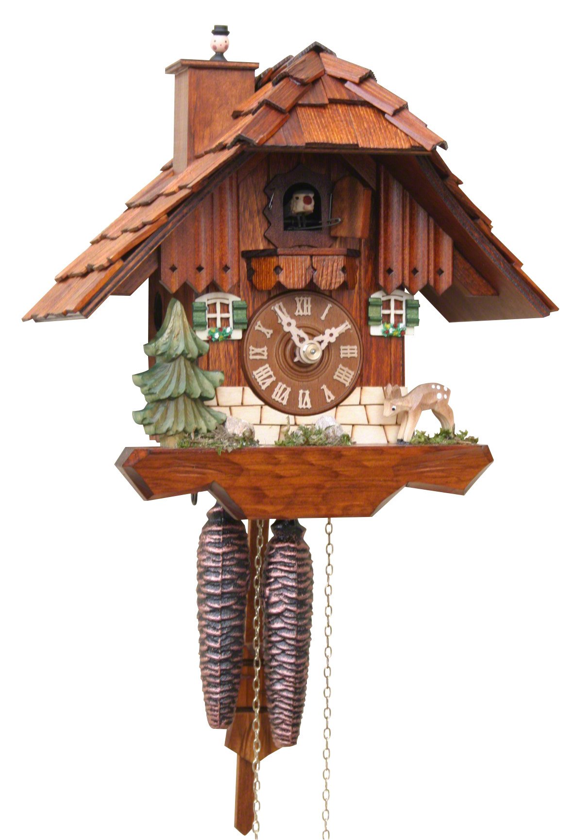Cuckoo Clock 1-day-movement Chalet-Style 23cm by Rombach & Haas