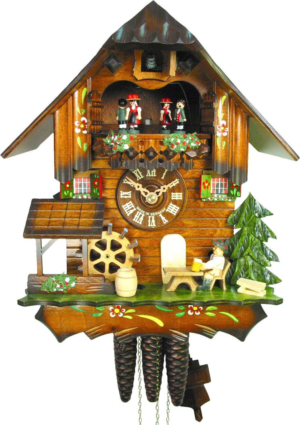 Cuckoo Clock 1-day-movement Chalet-Style 31cm by August Schwer