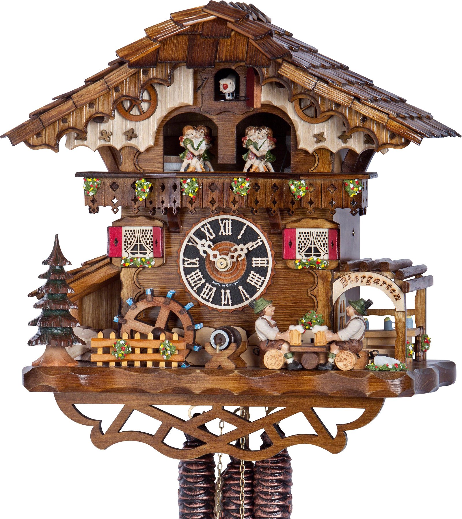 Cuckoo Clock 1-day-movement Chalet-Style 32cm by Hönes