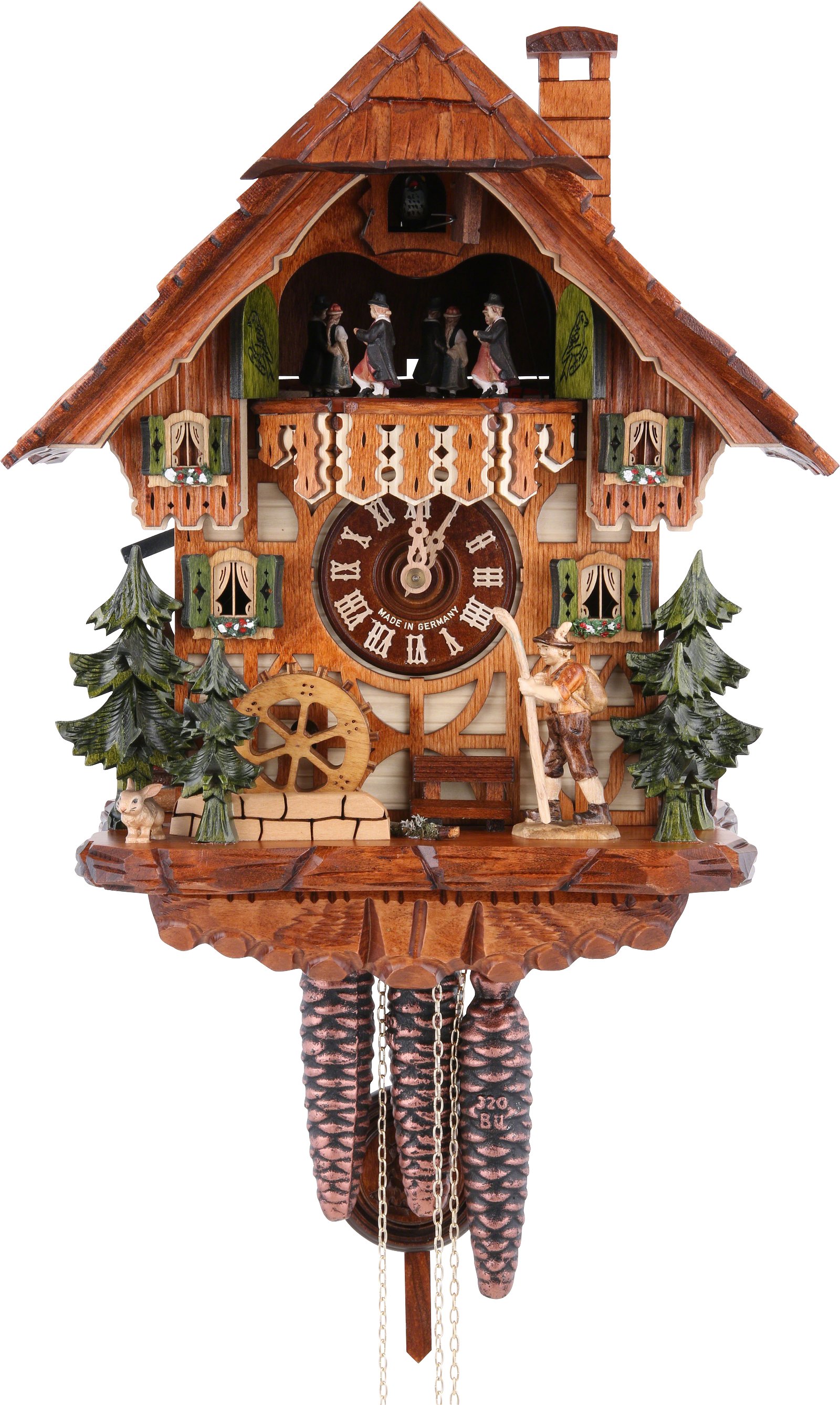 Cuckoo Clock 1-day-movement Chalet-Style 34cm by August Schwer