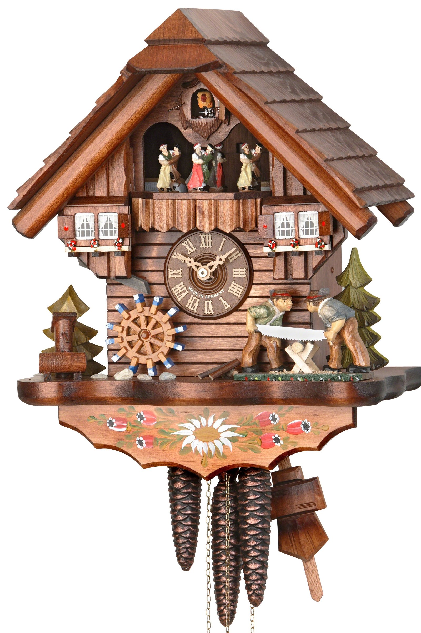 Cuckoo Clock 1-day-movement Chalet-Style 36cm by Hekas