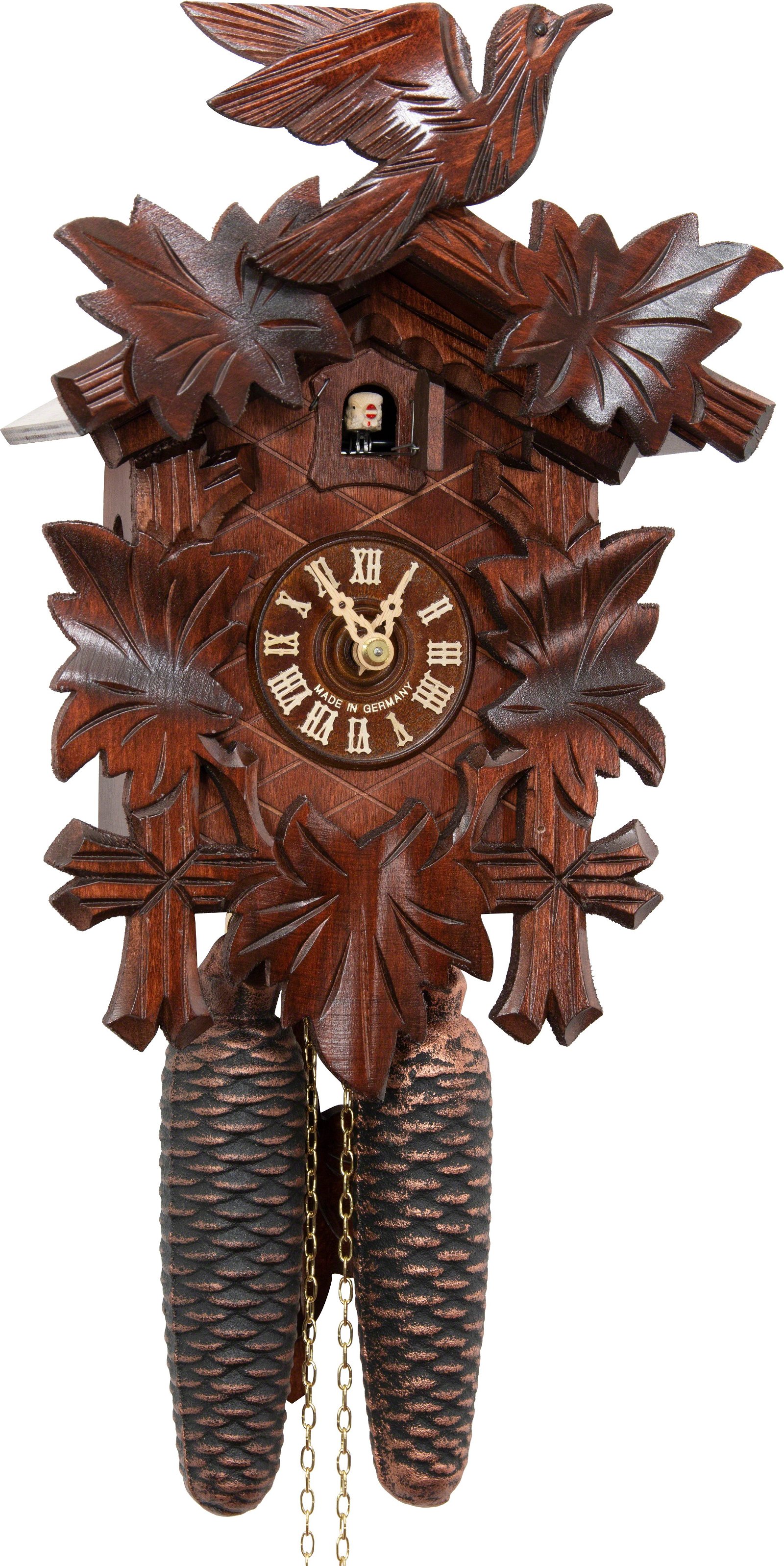 Cuckoo Clock 8-day-movement Carved-Style 30cm by Hekas