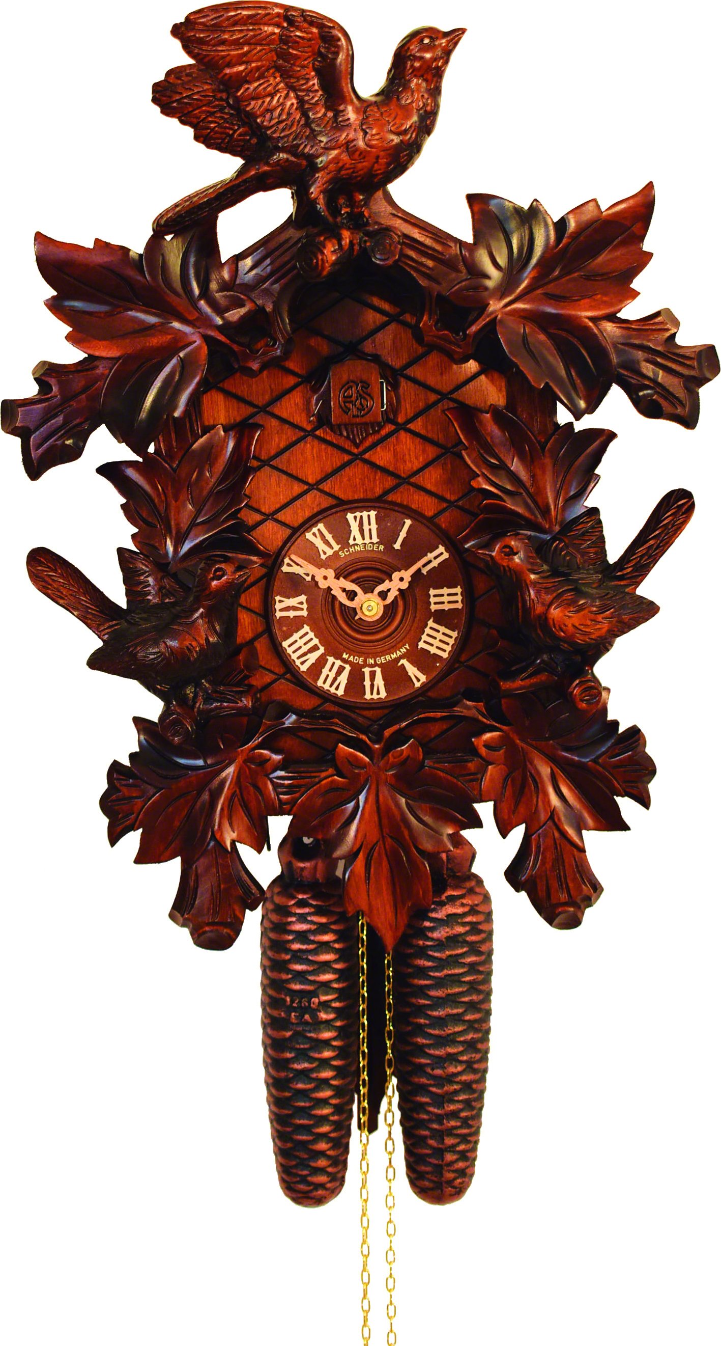Cuckoo Clock 8-day-movement Carved-Style 37cm by Anton Schneider