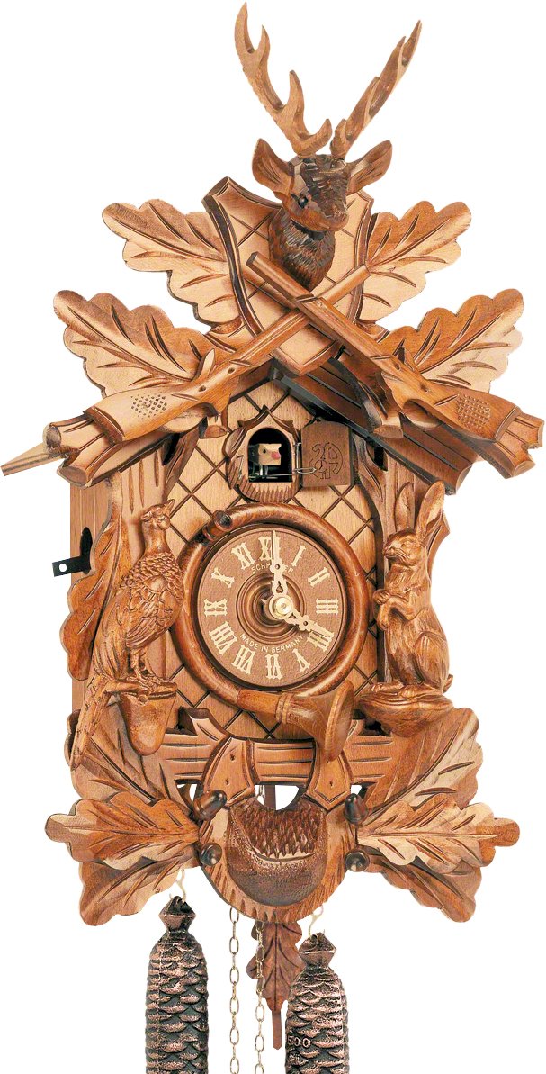 Cuckoo Clock 8-day-movement Carved-Style 39cm by Anton Schneider