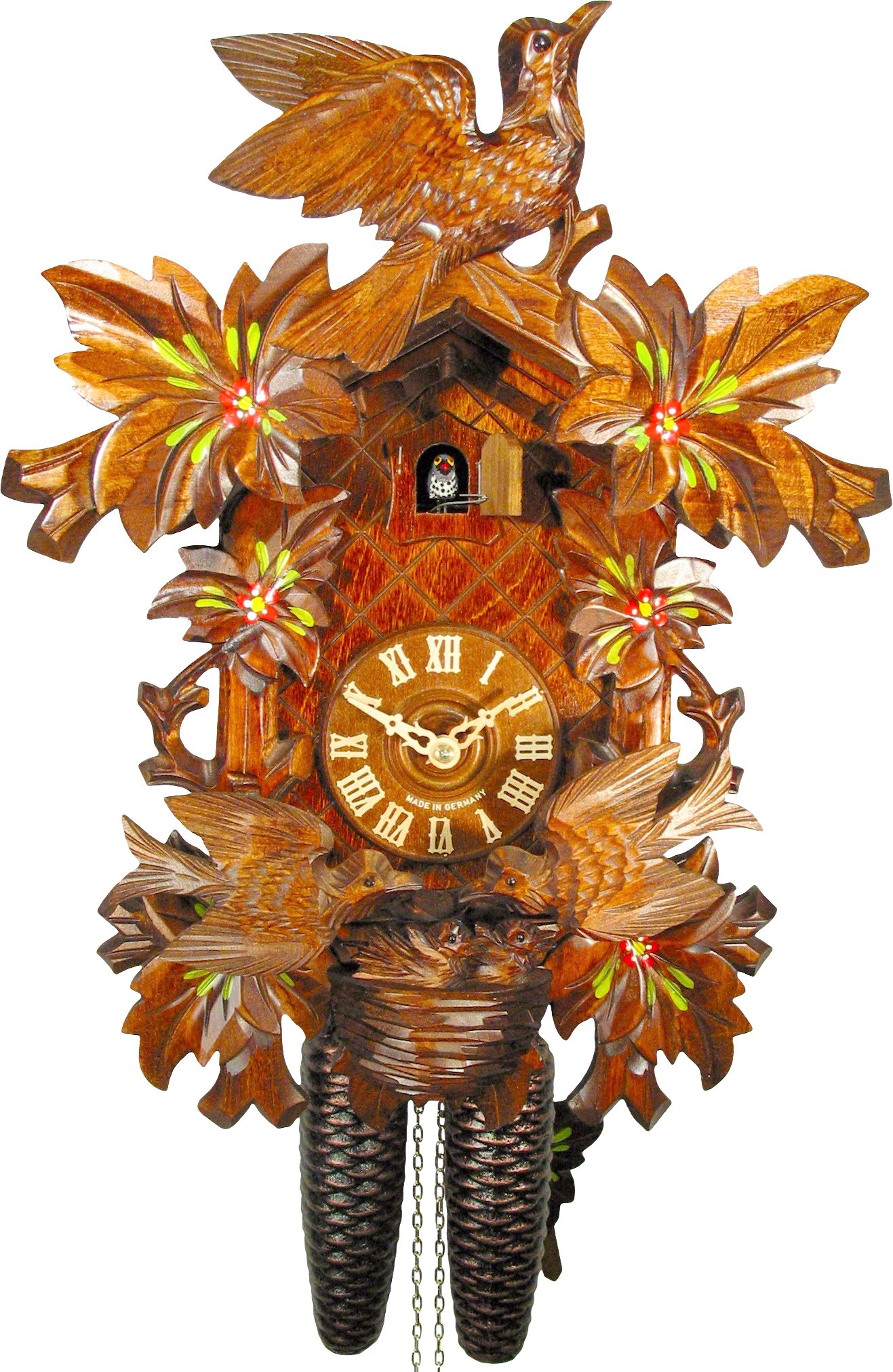 Cuckoo Clock 8-day-movement Carved-Style 39cm by August Schwer