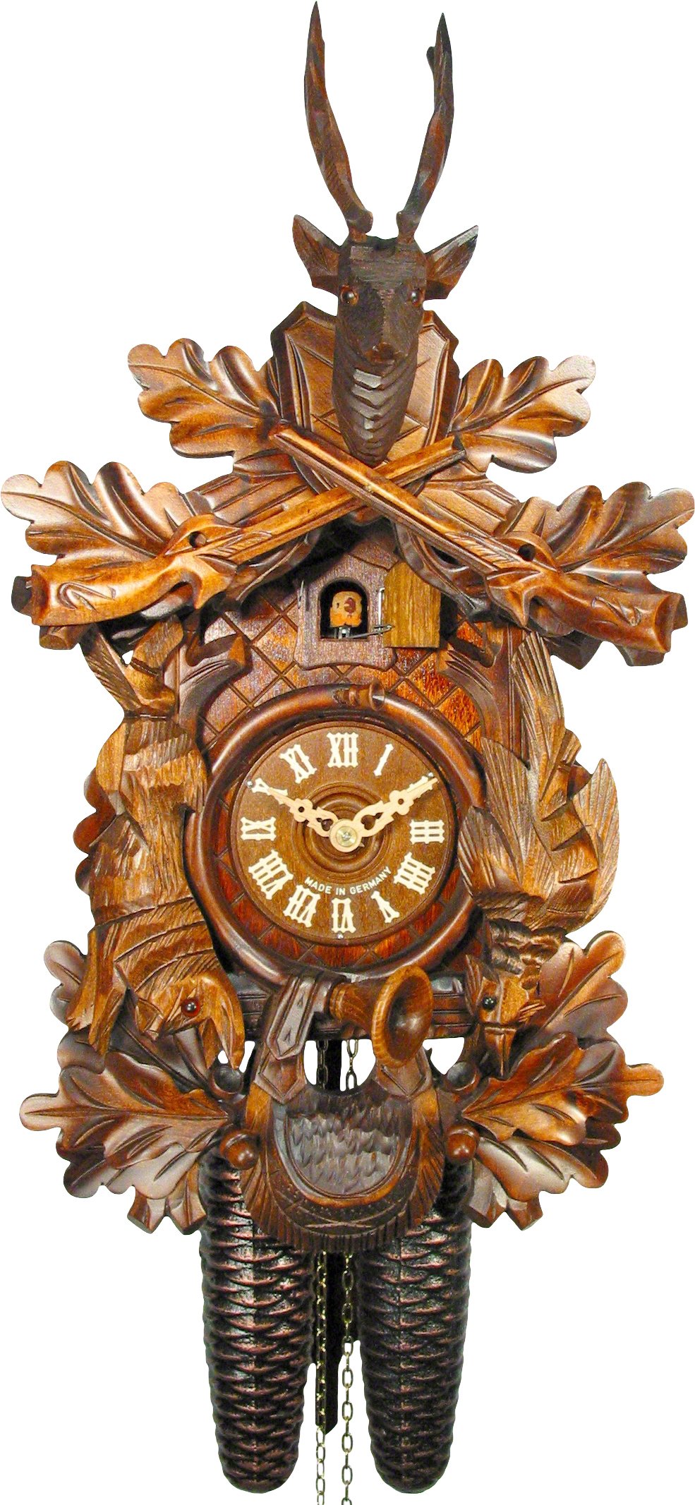 Cuckoo Clock 8-day-movement Carved-Style 40cm by August Schwer