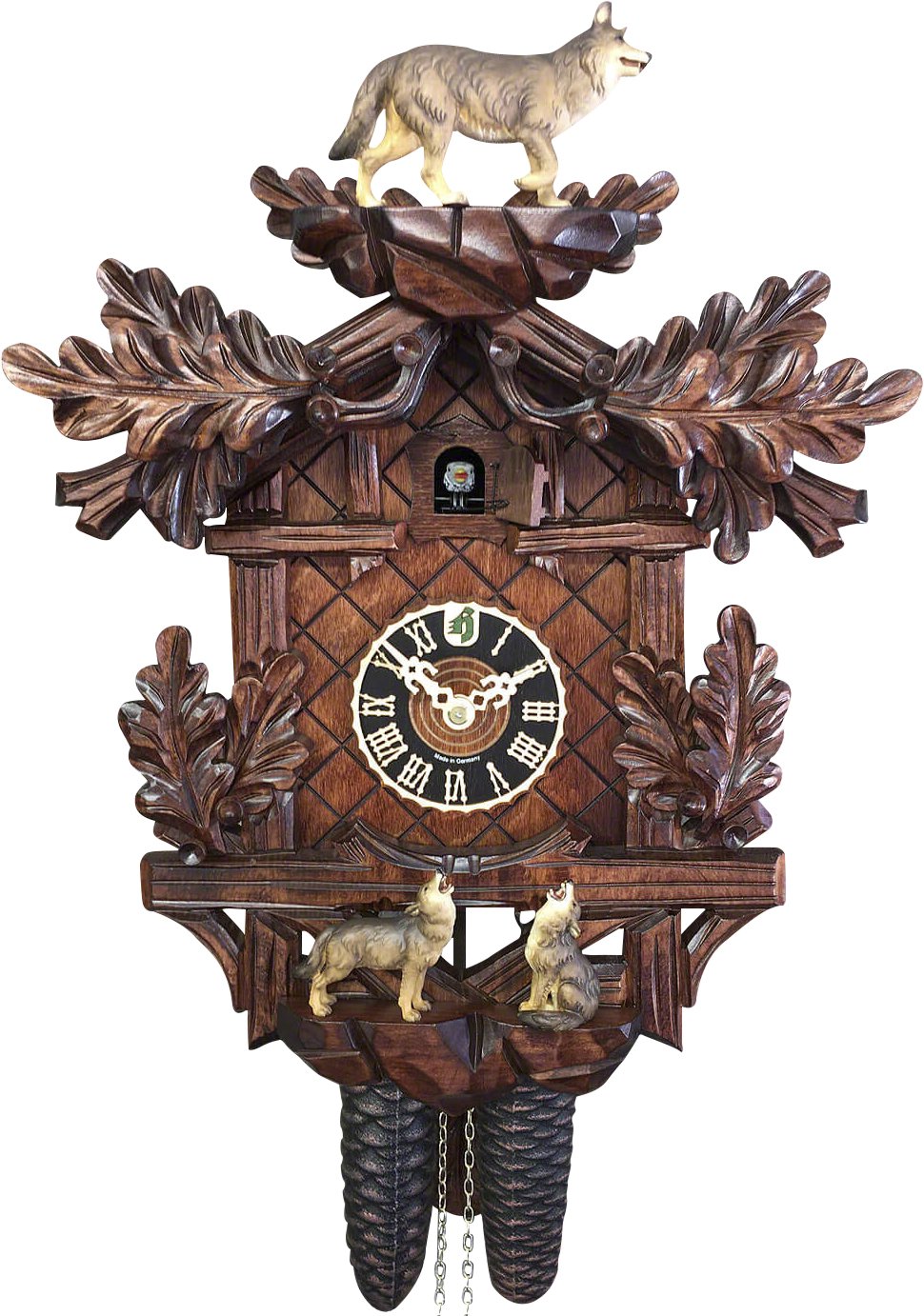 Cuckoo Clock 8-day-movement Carved-Style 40cm by Hönes