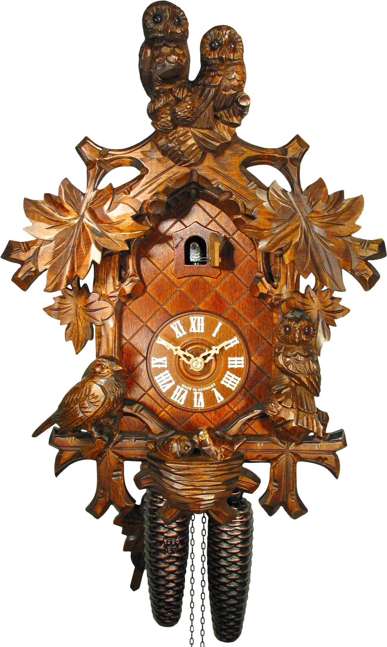 Cuckoo Clock 8-day-movement Carved-Style 42cm by August Schwer