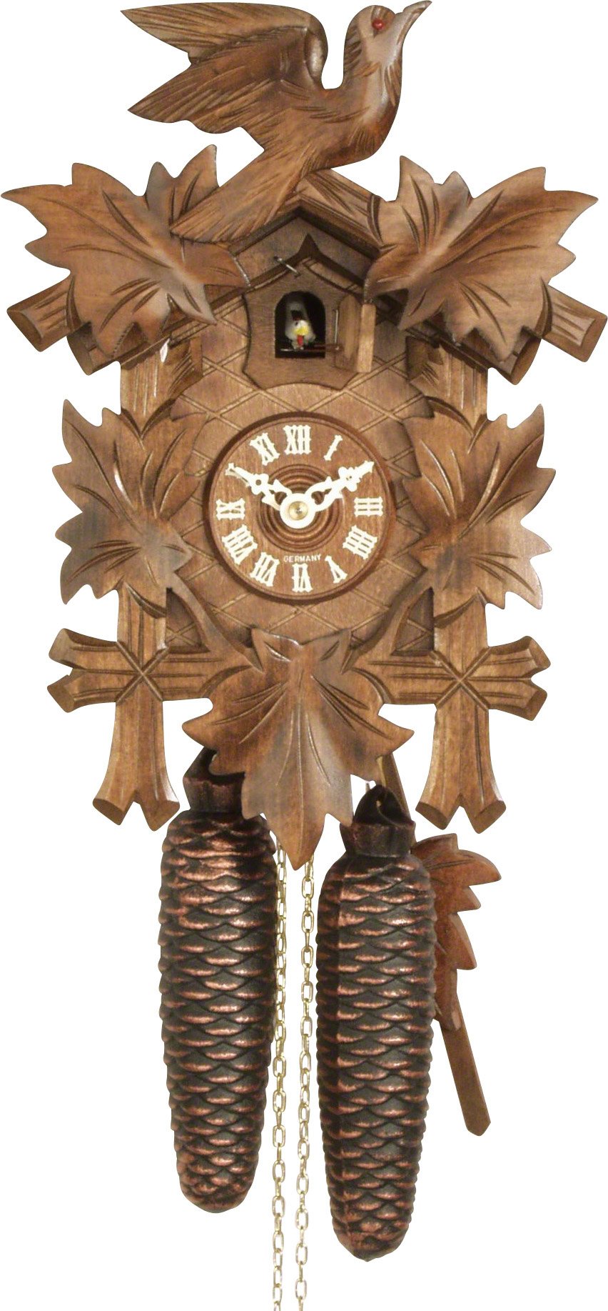 Cuckoo Clock 8-day-movement Carved-Style 45cm by Hekas