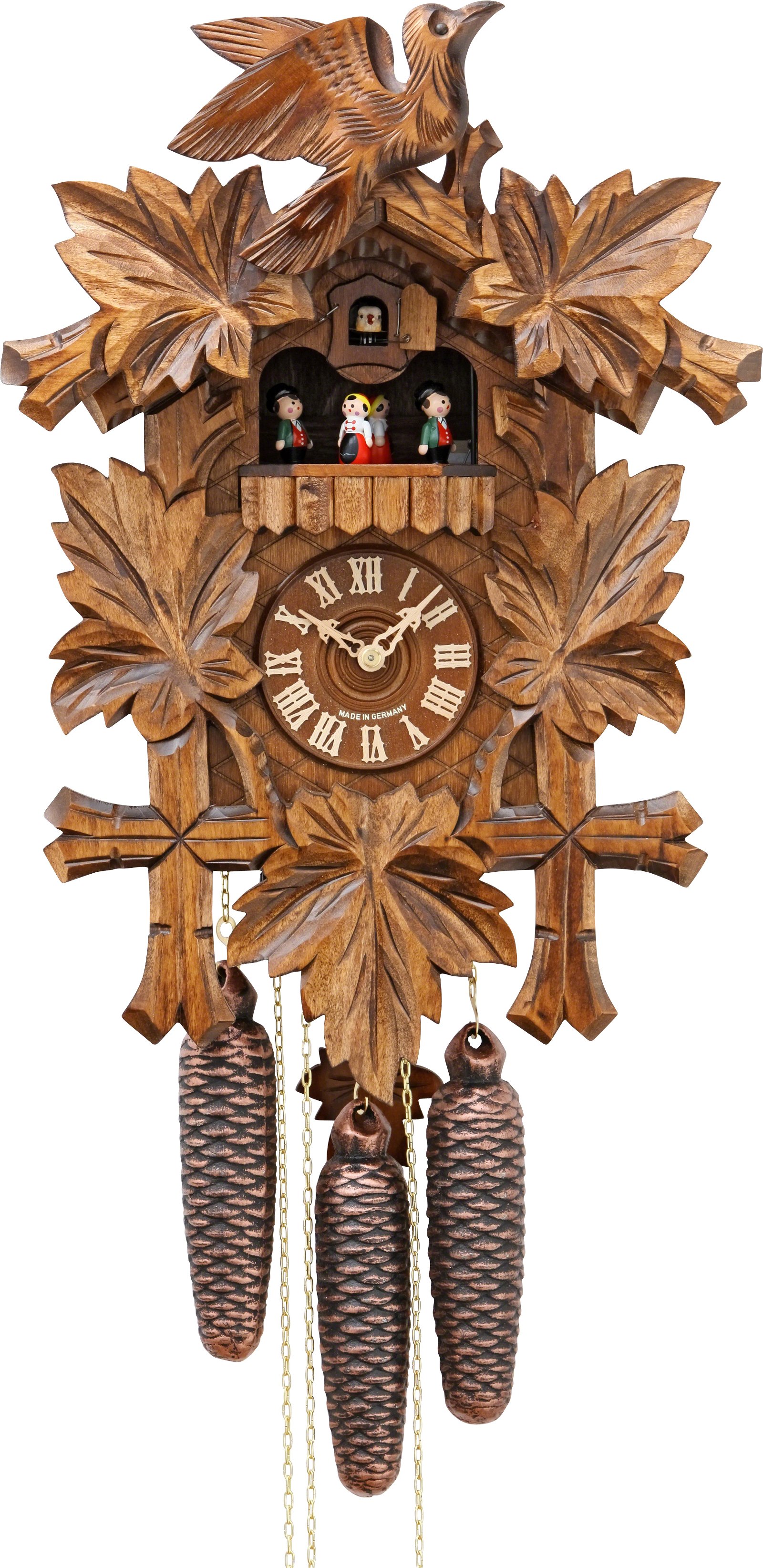 Cuckoo Clock 8-day-movement Carved-Style 48cm by Hekas
