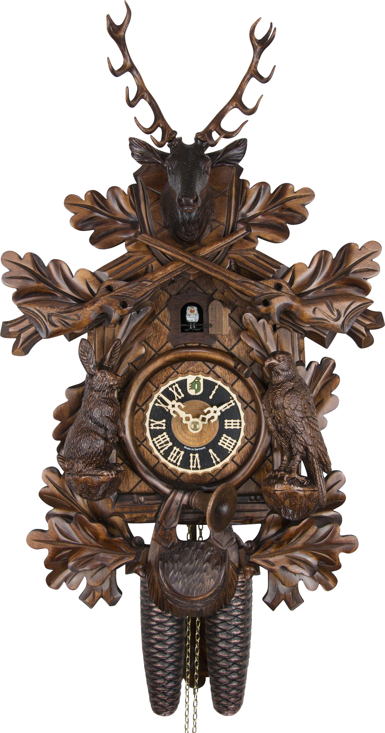 Cuckoo Clock 8-day-movement Carved-Style 48cm by Hönes