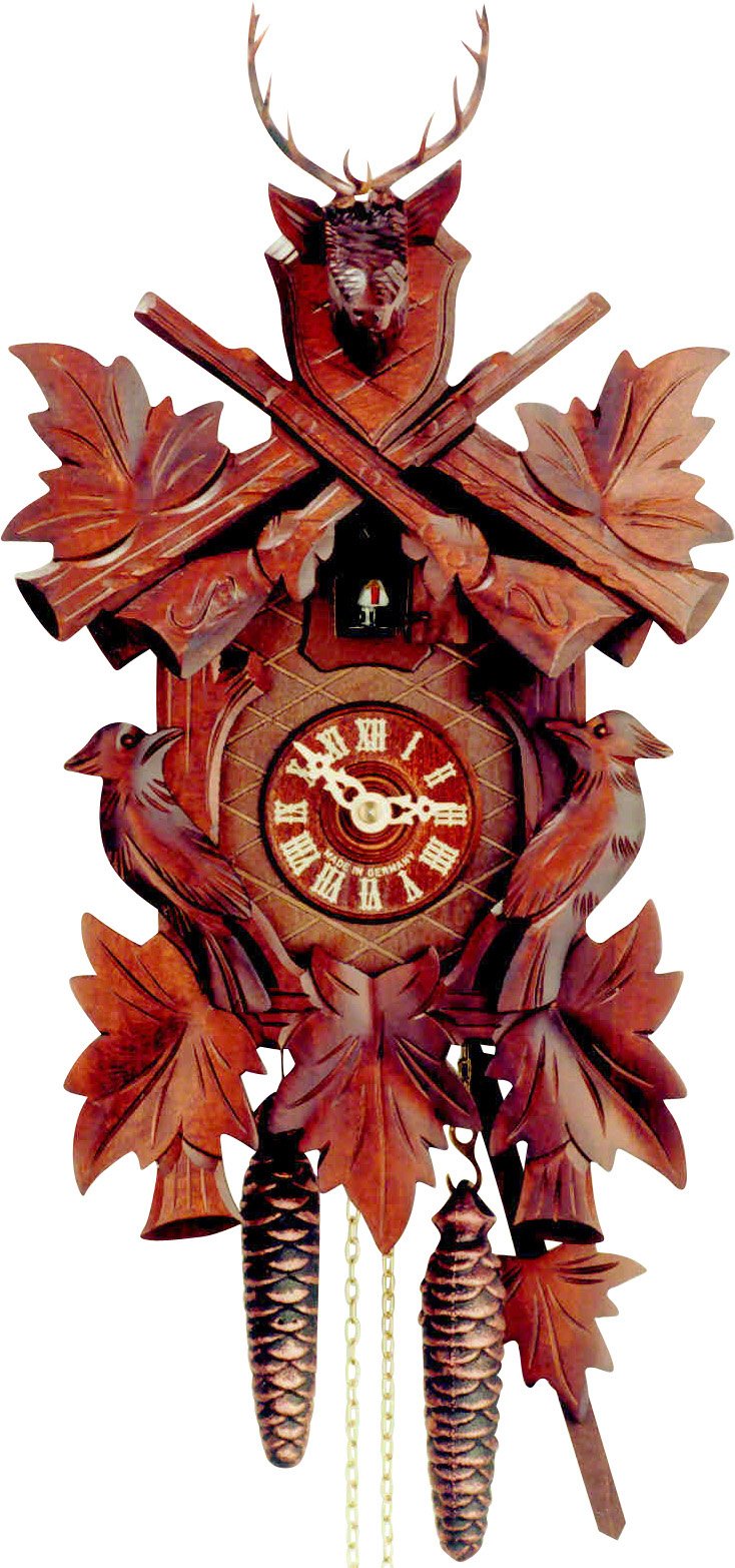 Cuckoo Clock 8-day-movement Carved-Style 50cm by Hekas
