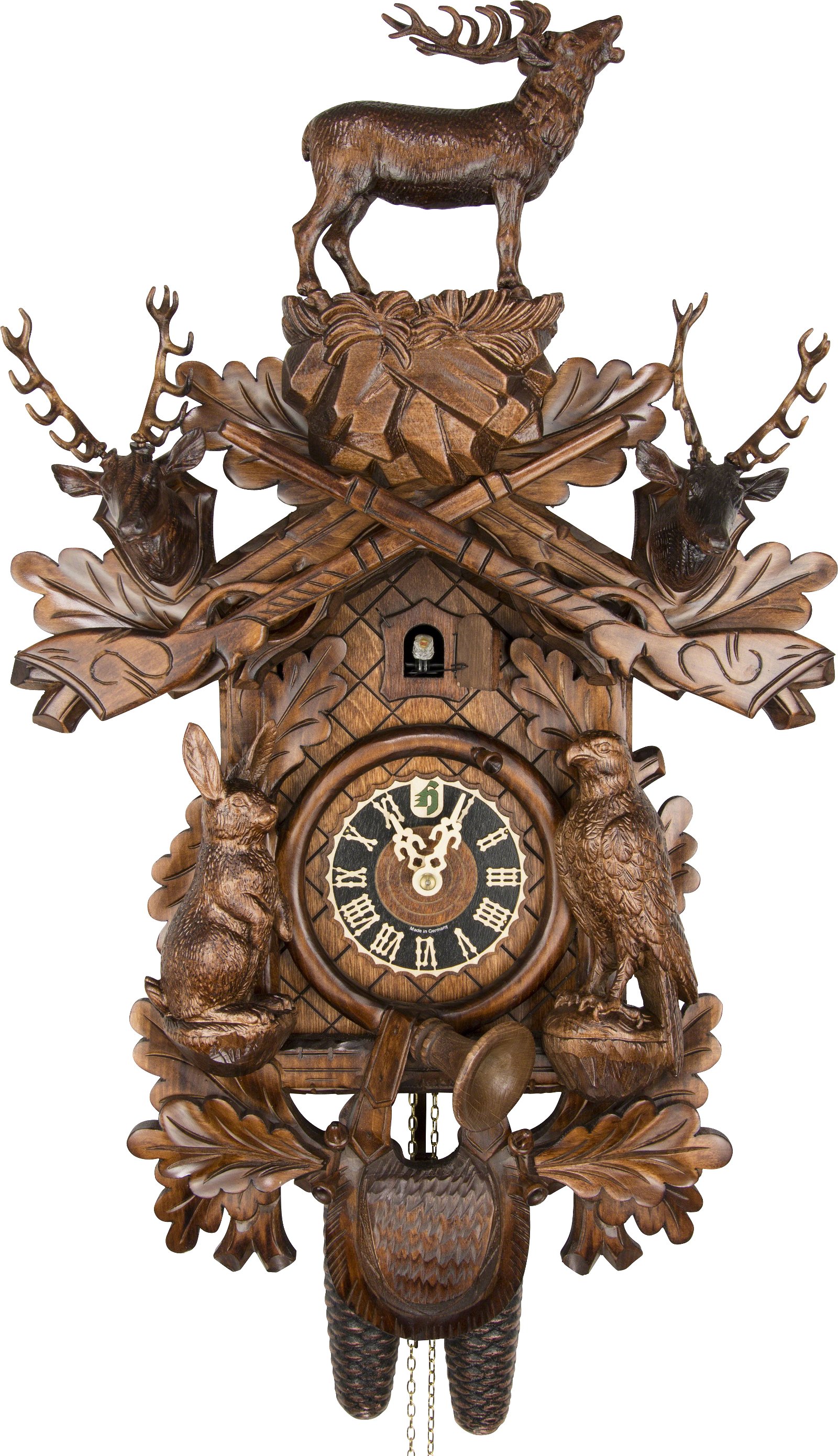 Cuckoo Clock 8-day-movement Carved-Style 52cm by Hönes