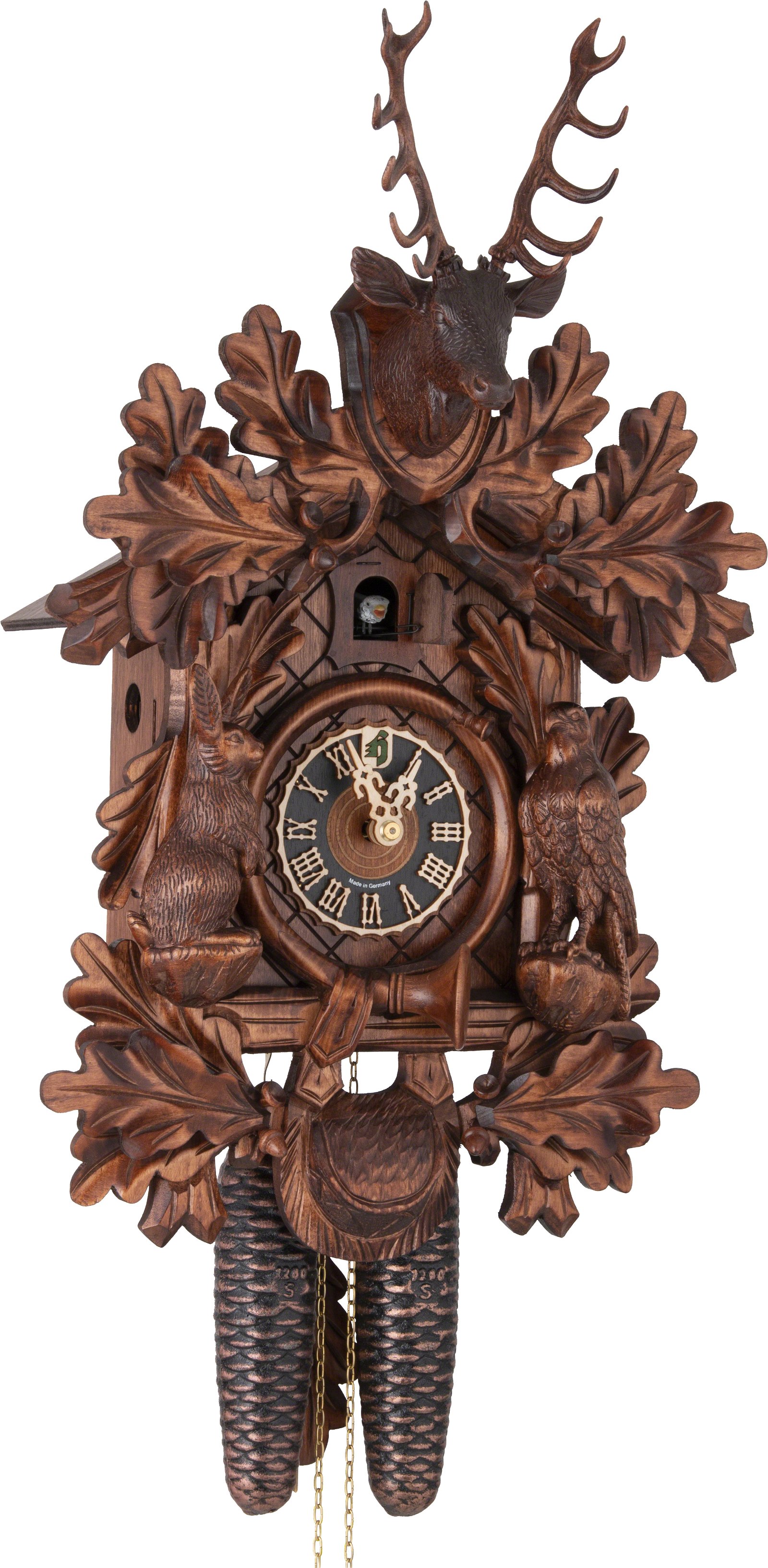 Cuckoo Clock 8-day-movement Carved-Style 58cm by Hönes