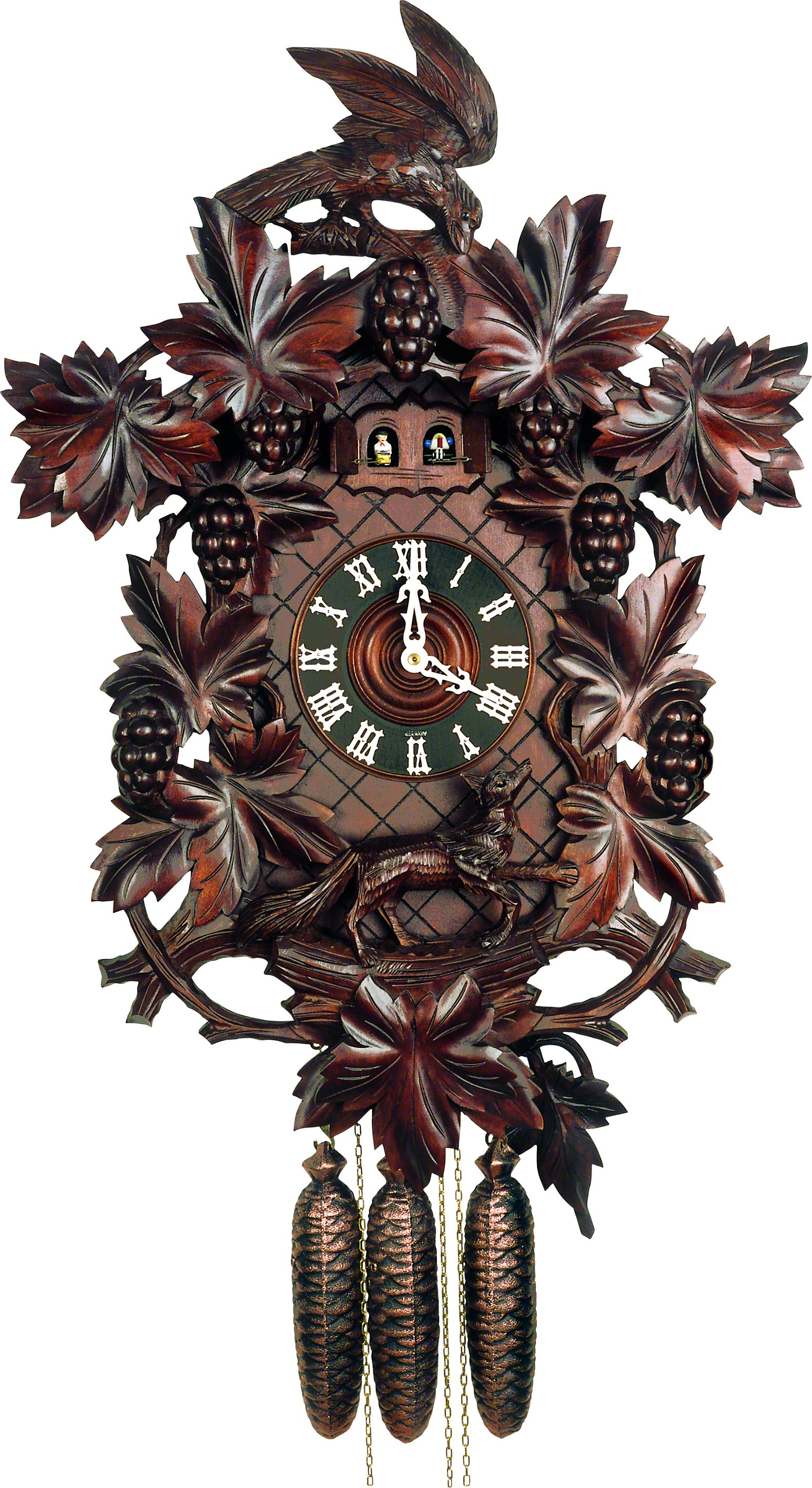 Cuckoo Clock 8-day-movement Carved-Style 70cm by Hubert Herr