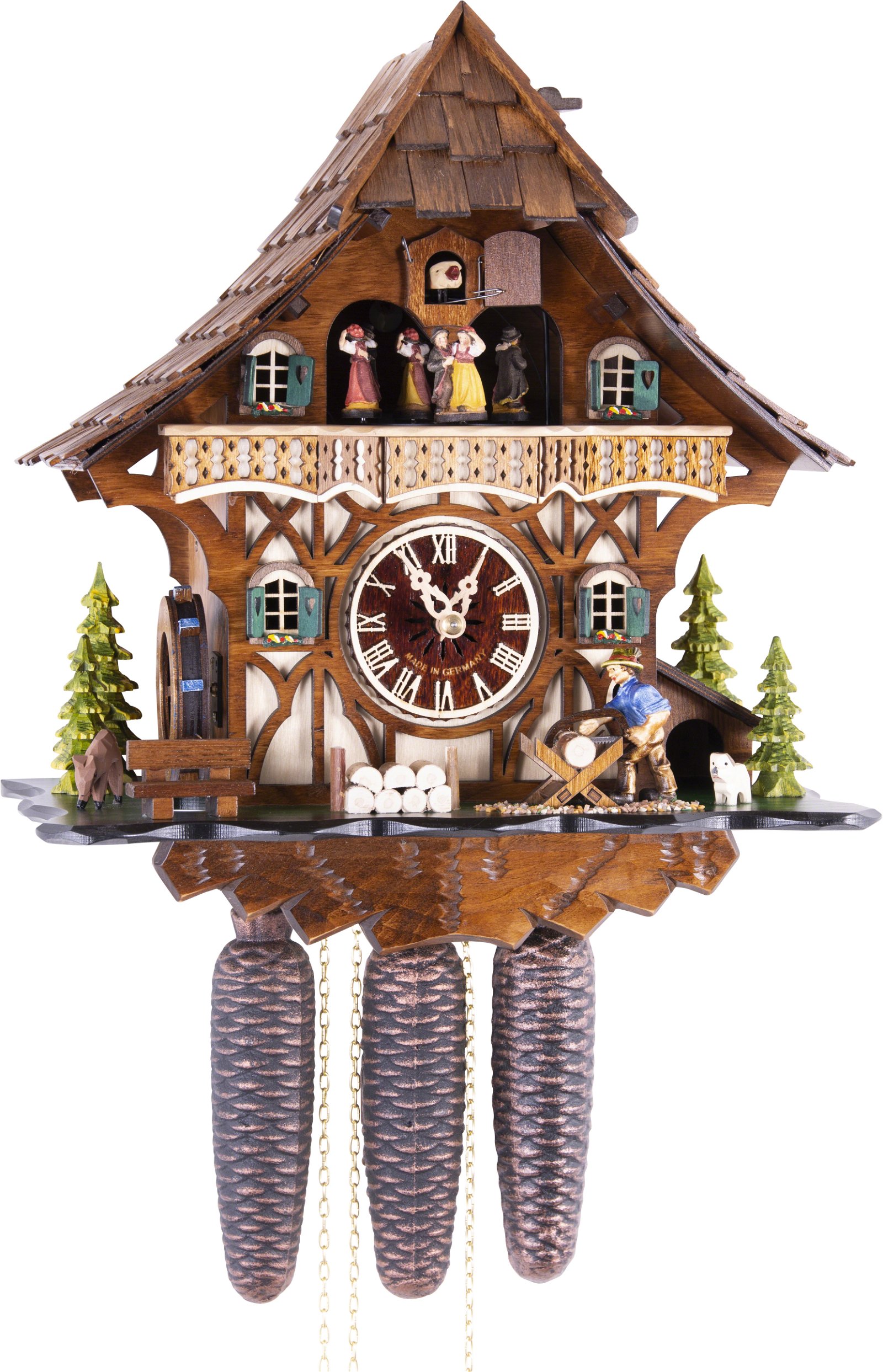 Cuckoo Clock 8-day-movement Chalet-Style 35cm by Engstler
